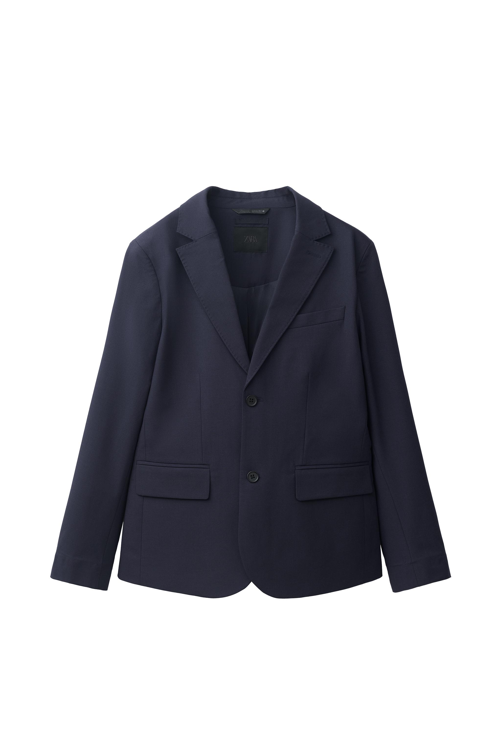 КОСТЮМНЫЙ БЛЕЙЗЕР ГЛАДКОЙ ФАКТУРЫ — ZARA