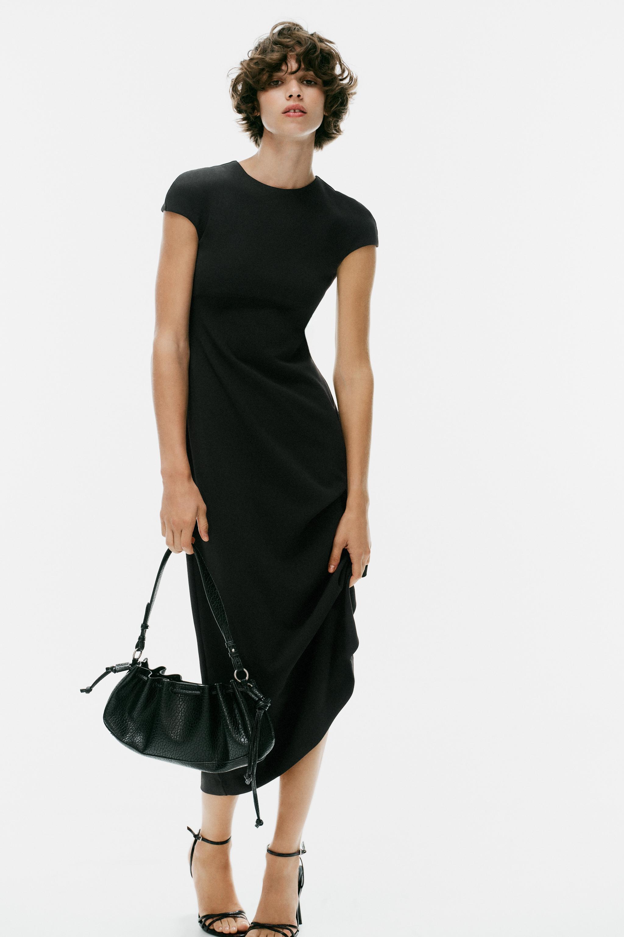 Платье миди с коротким рукавом — ZARA