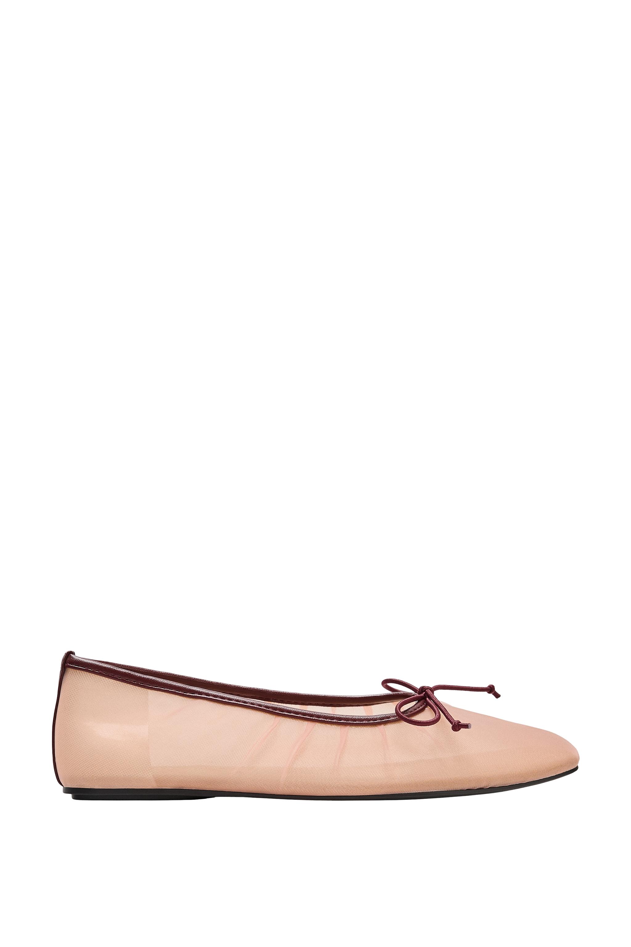 БАЛЕТКИ ИЗ СЕТКИ С БАНТОМ — ZARA