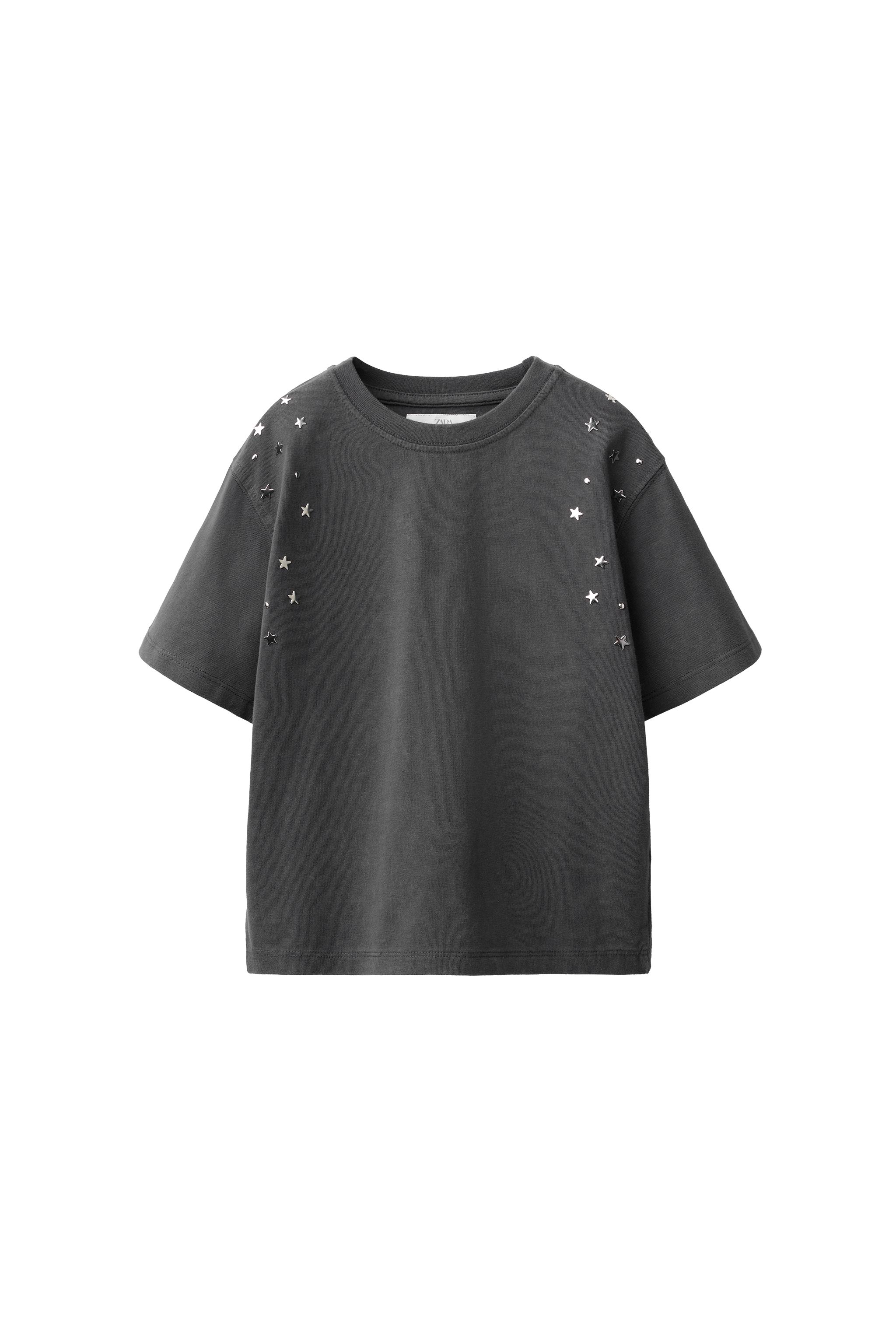 ФУТБОЛКА С ЗАКЛЕПКАМИ — ZARA