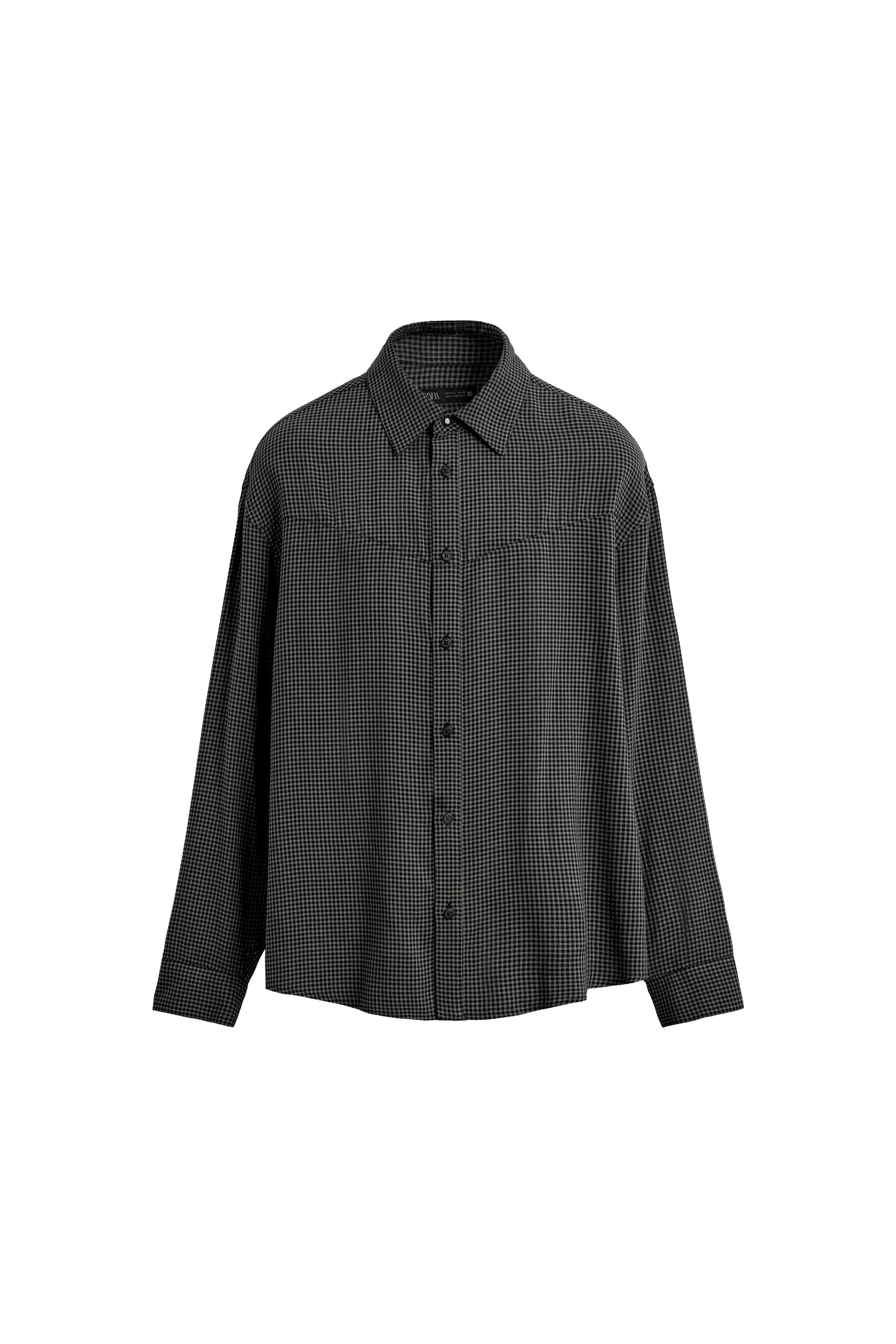 РУБАШКА WESTERN В КЛЕТКУ — ZARA