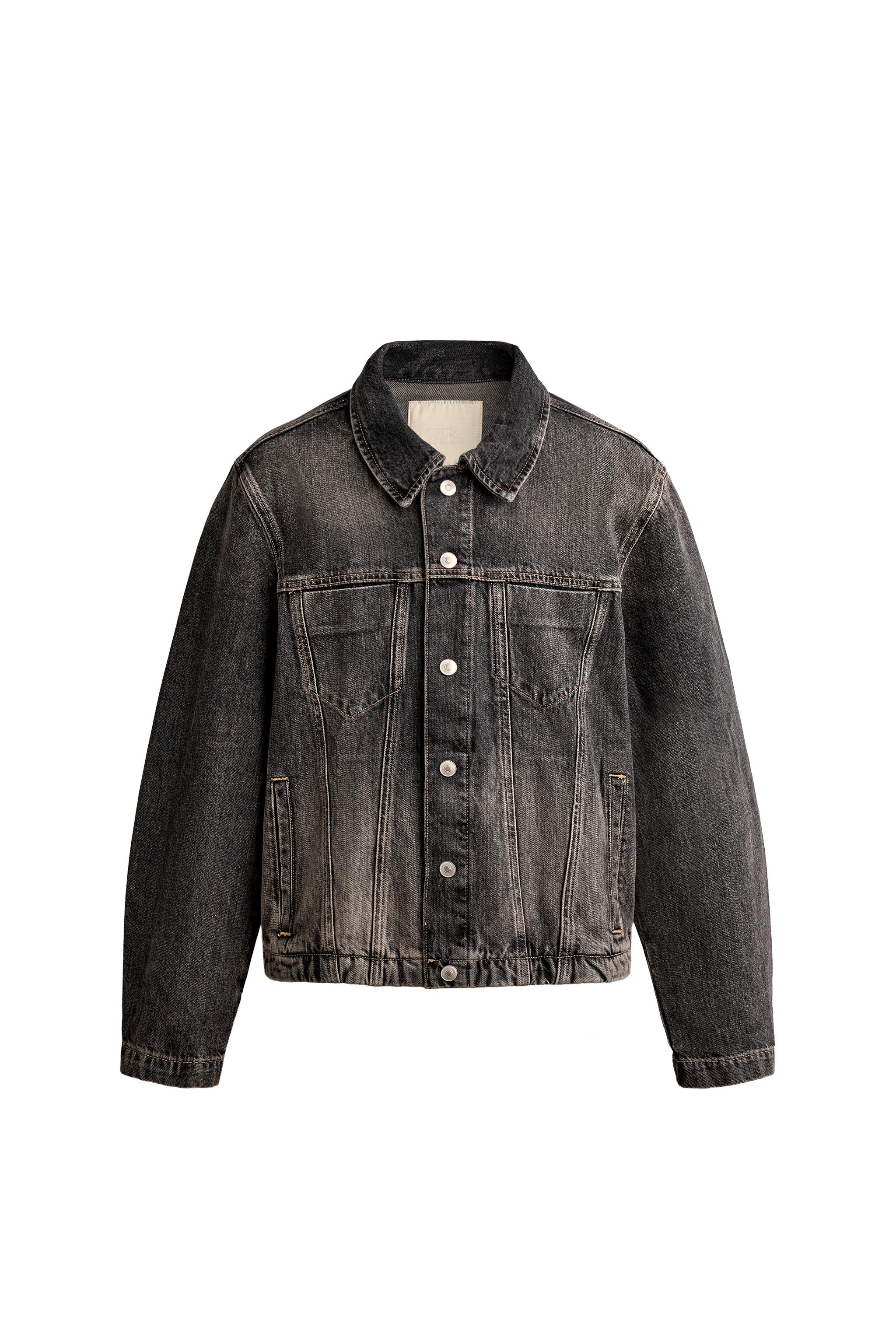 CROPPED FIT DENIM JACKET — ZARA