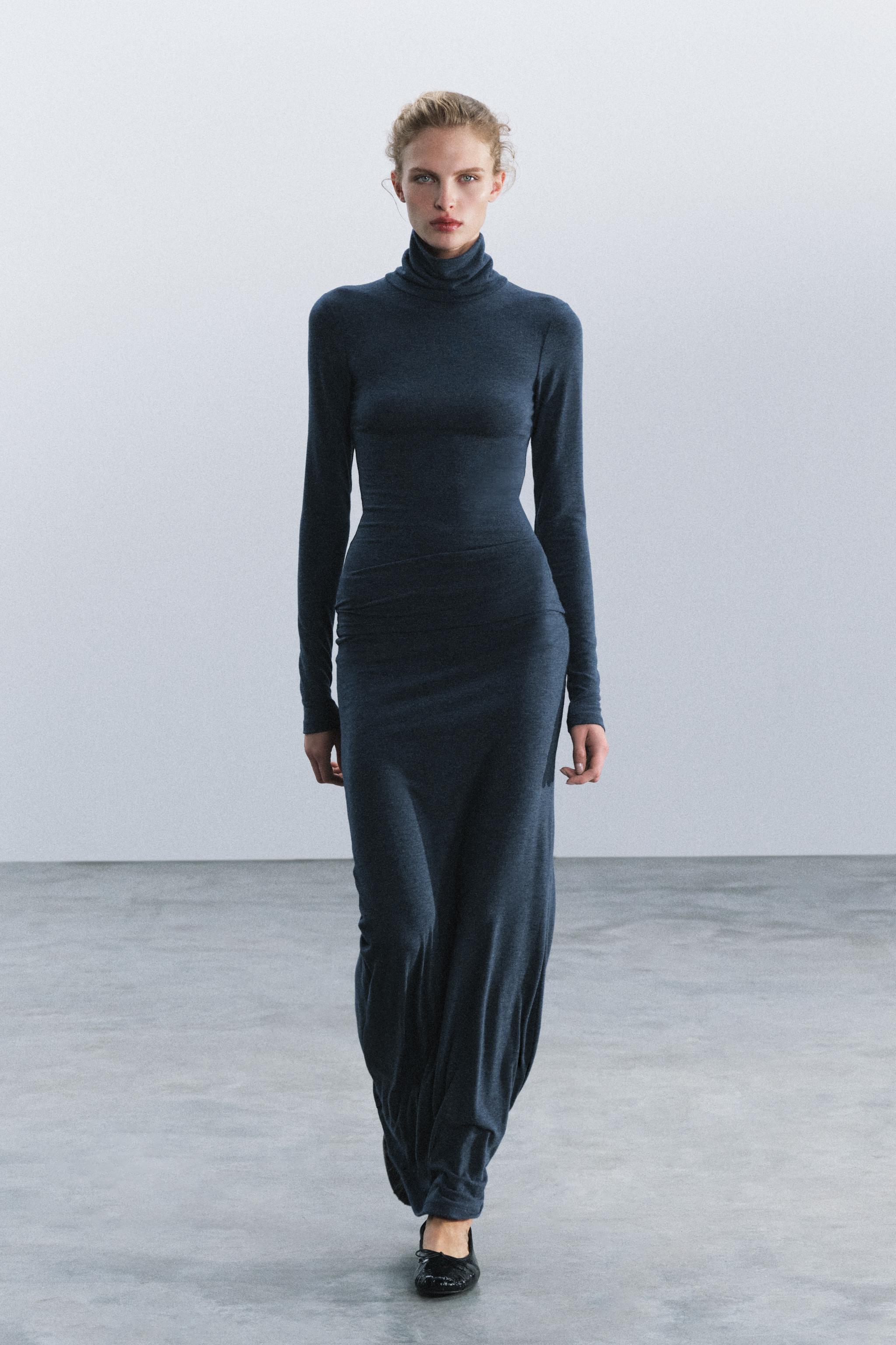 Топ с воротником-воронкой — ZARA