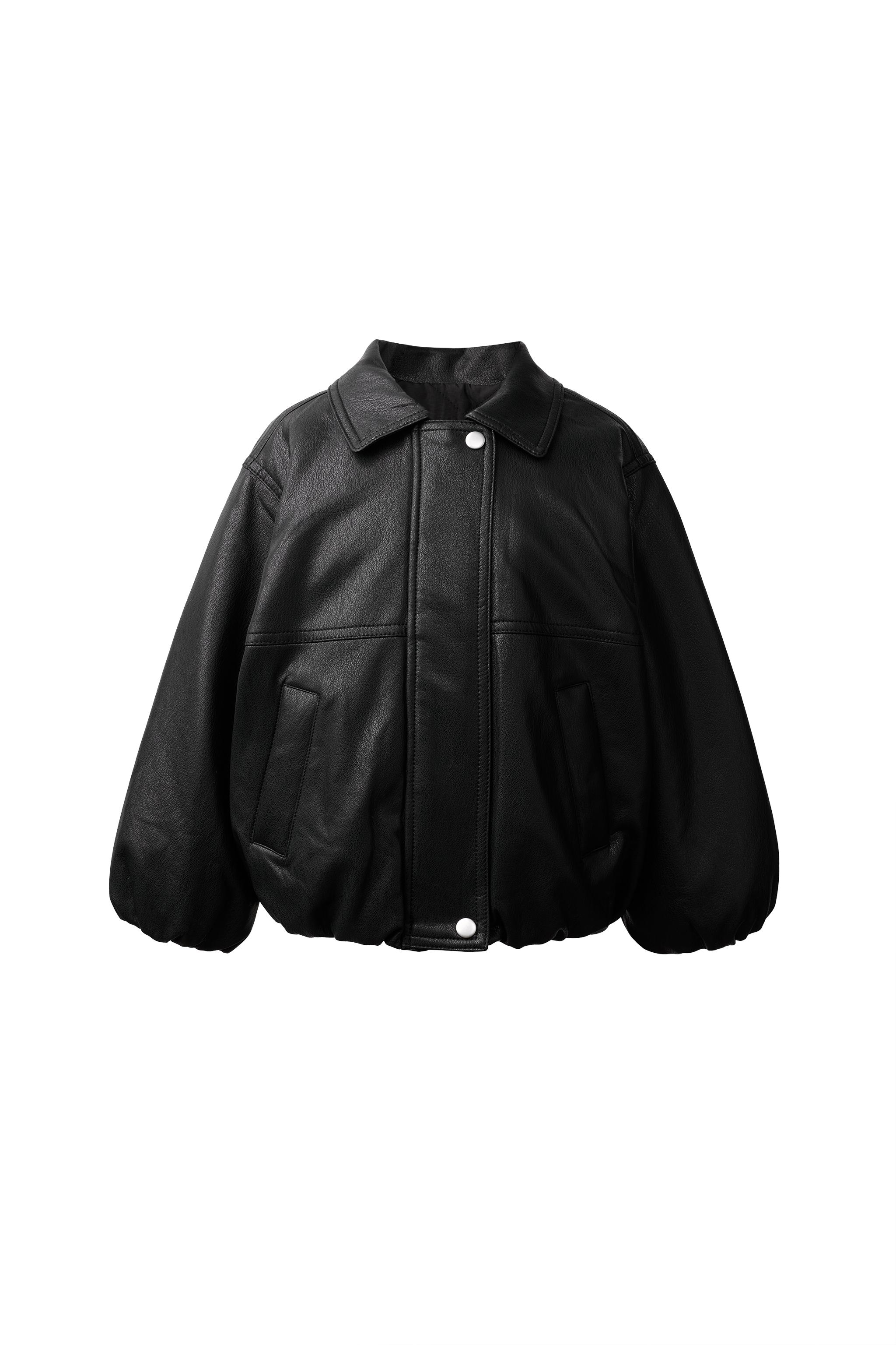 Бомбер с эффектом кожи — ZARA