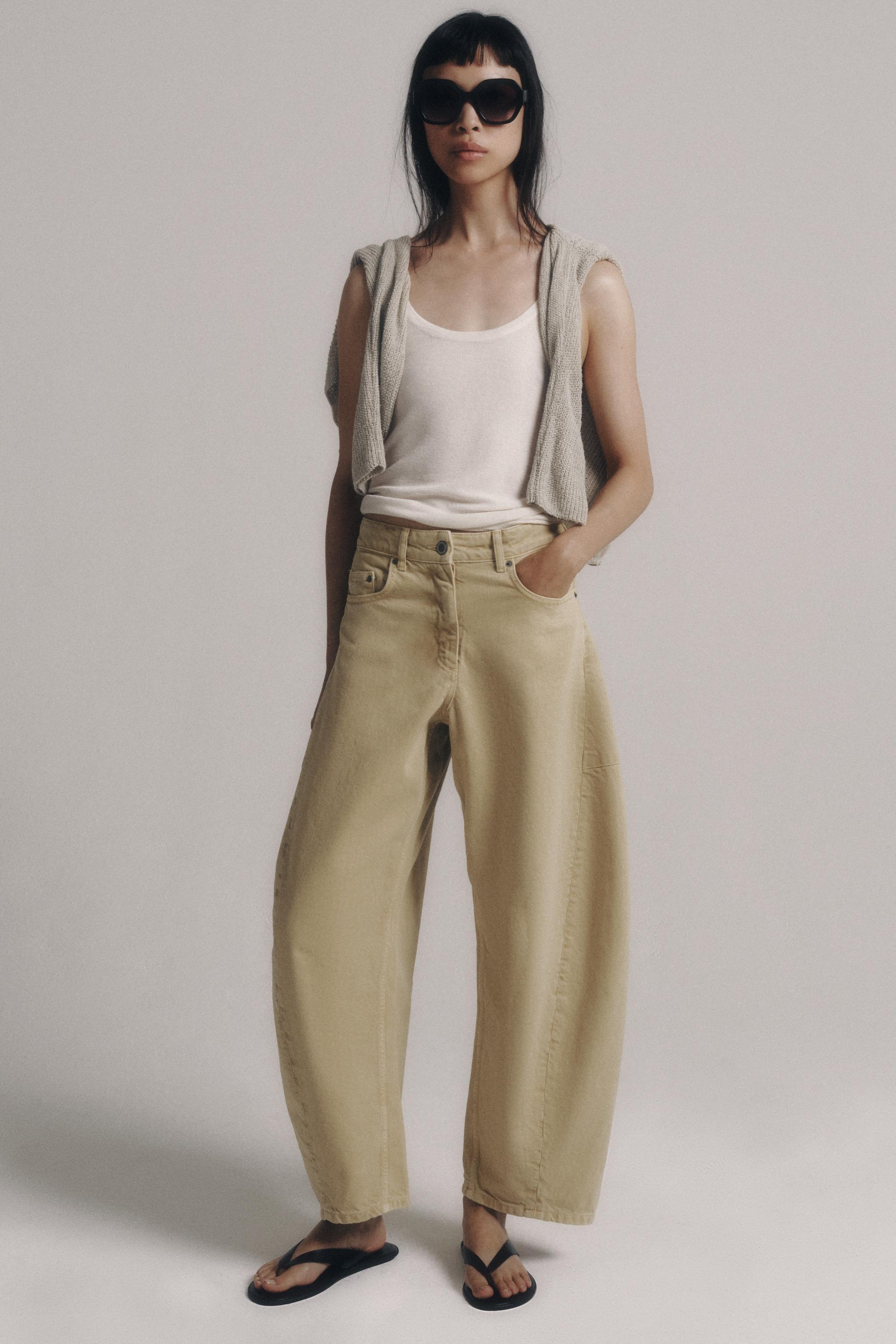 ZW COLLECTION джинсы силуэта "баллон" со средней посадкой — ZARA
