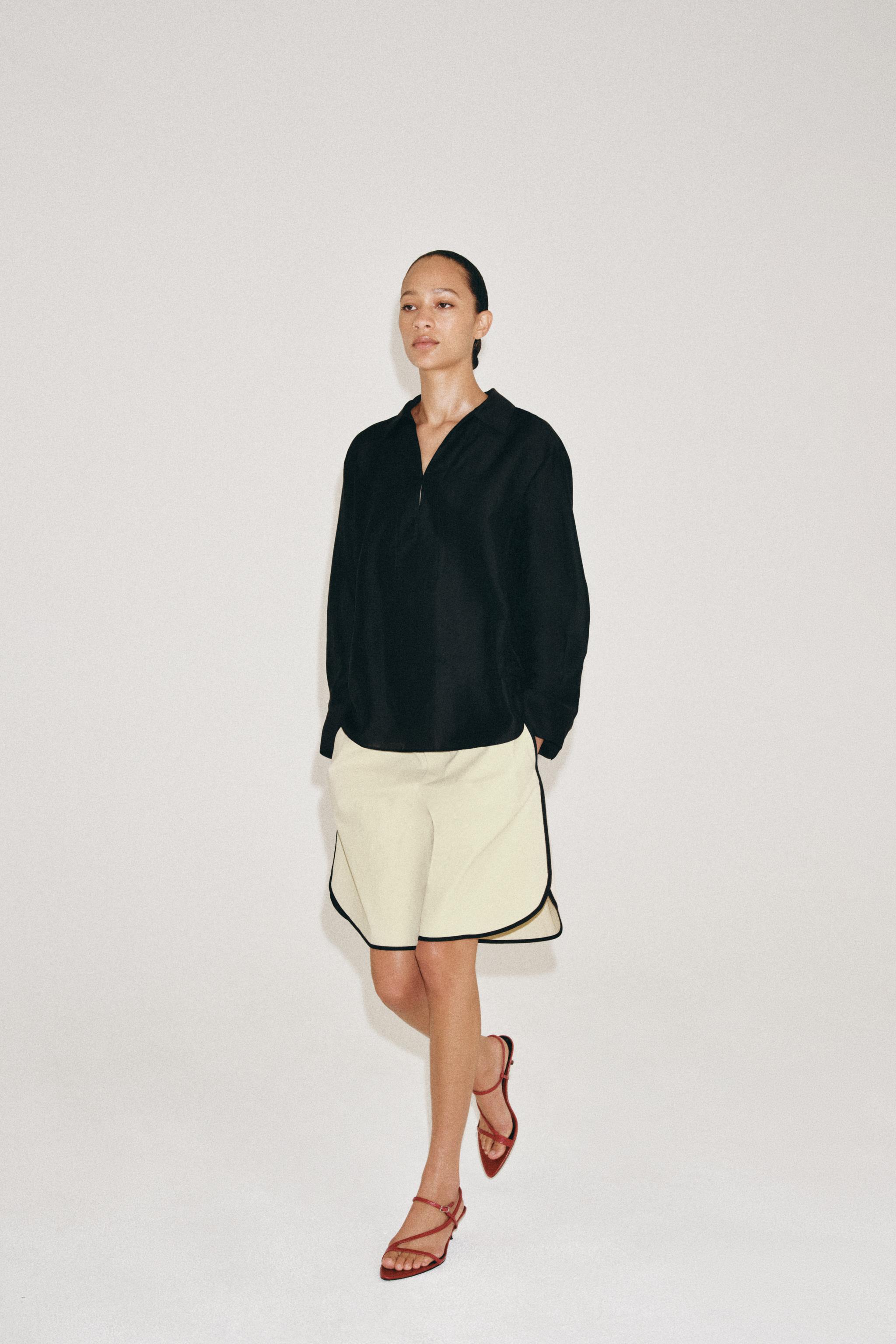 АТЛАСНАЯ РУБАШКА ZW COLLECTION — ZARA