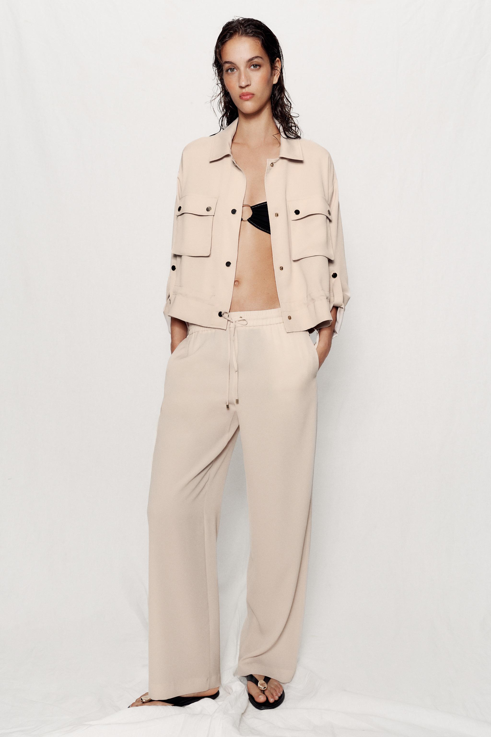 Сафари-куртка с подкатанными рукавами — ZARA