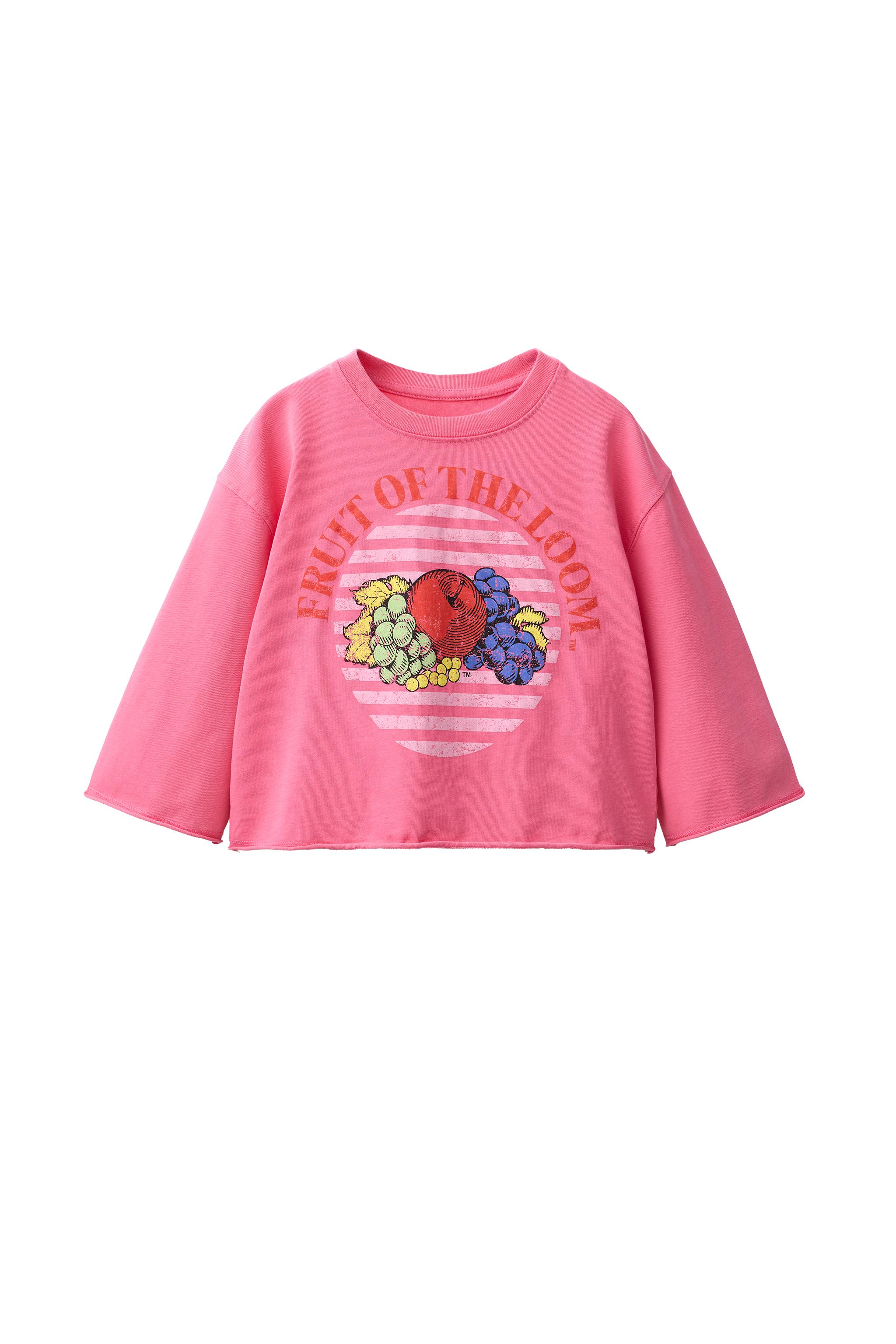 Футболка Fruit of the Loom™ укороченного кроя с эффектом garment dye — ZARA