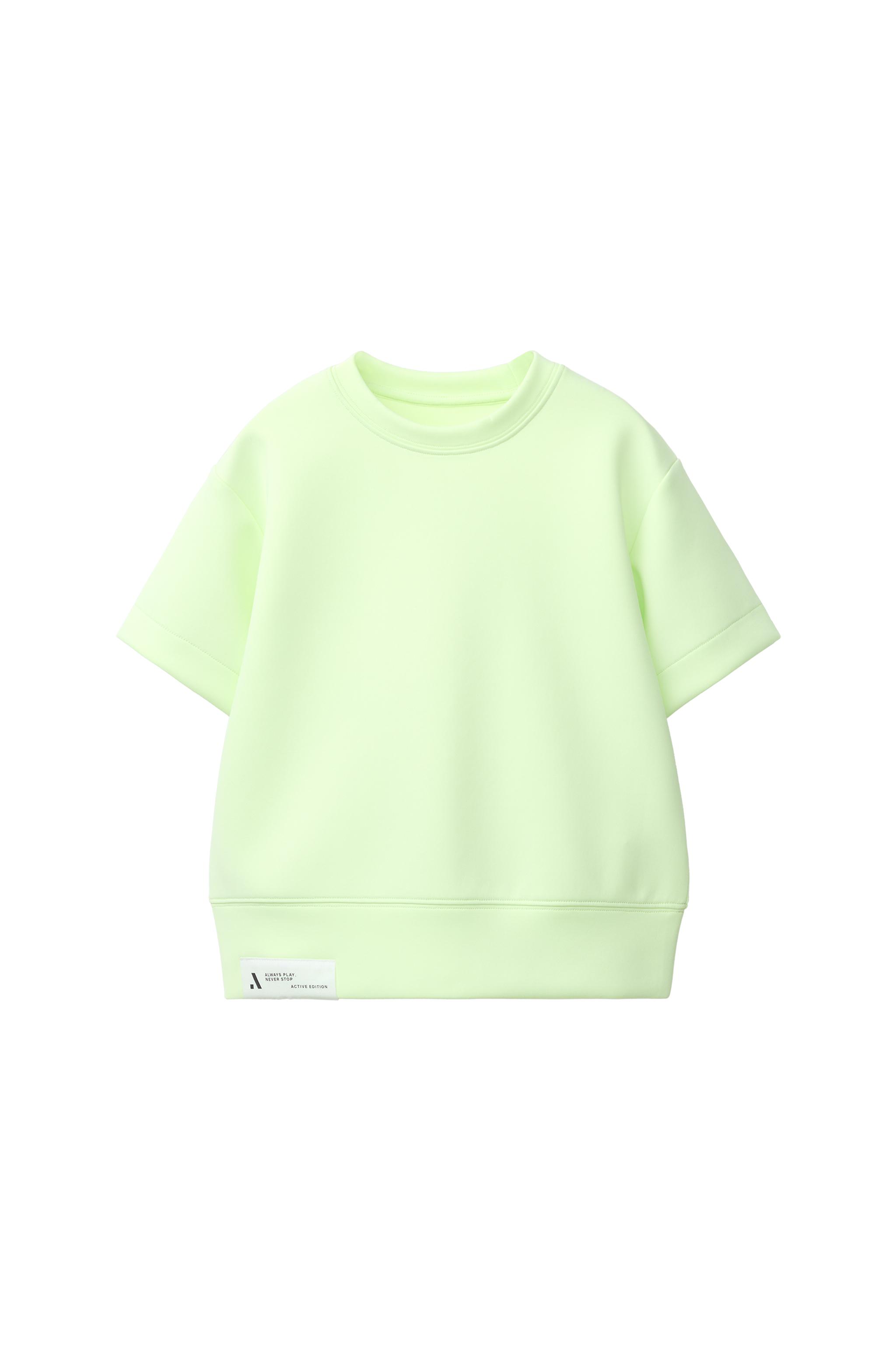 Футболка из неопрена неонового цвета в спортивном стиле — ZARA
