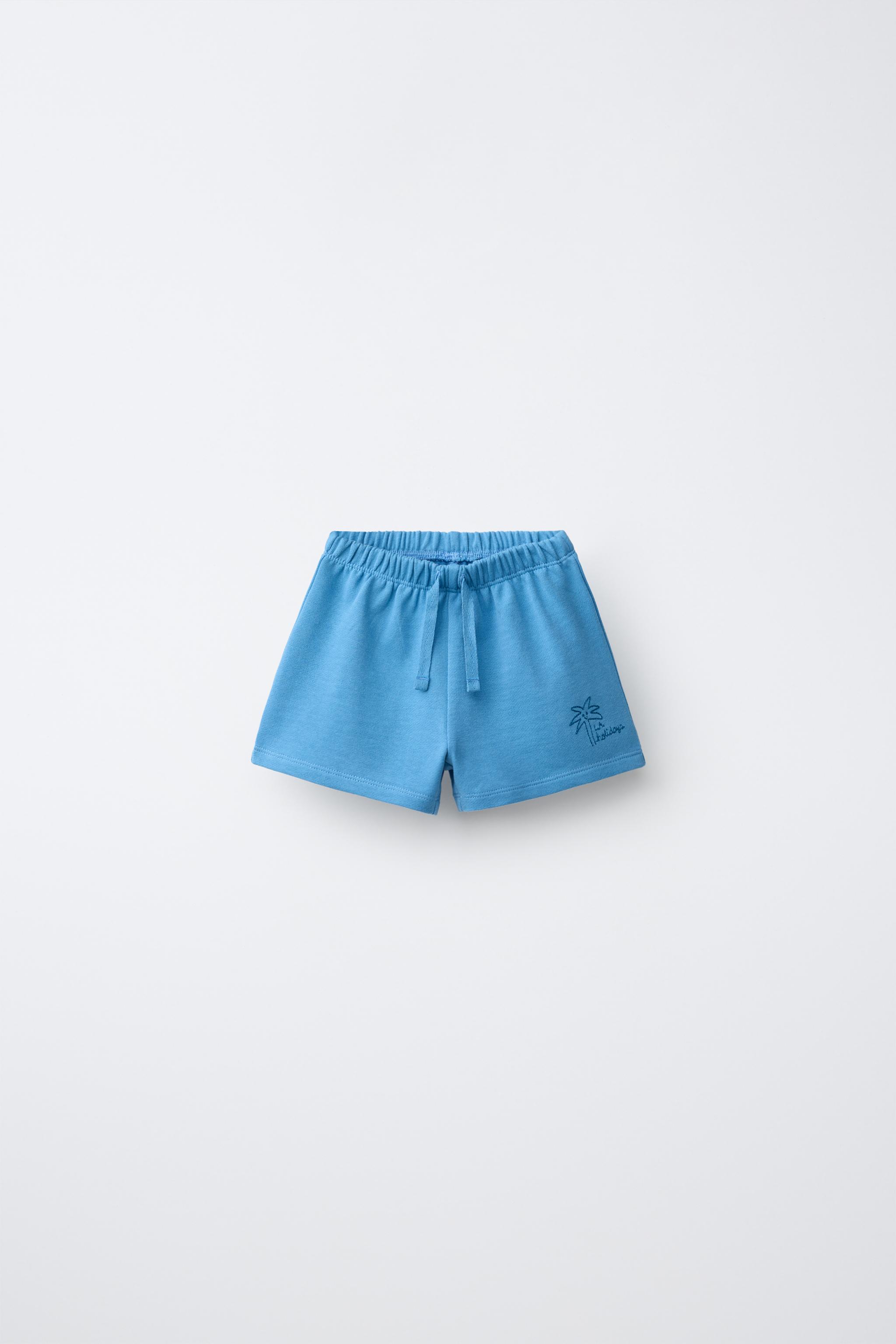Бермуды с вышивкой в виде пальм — ZARA