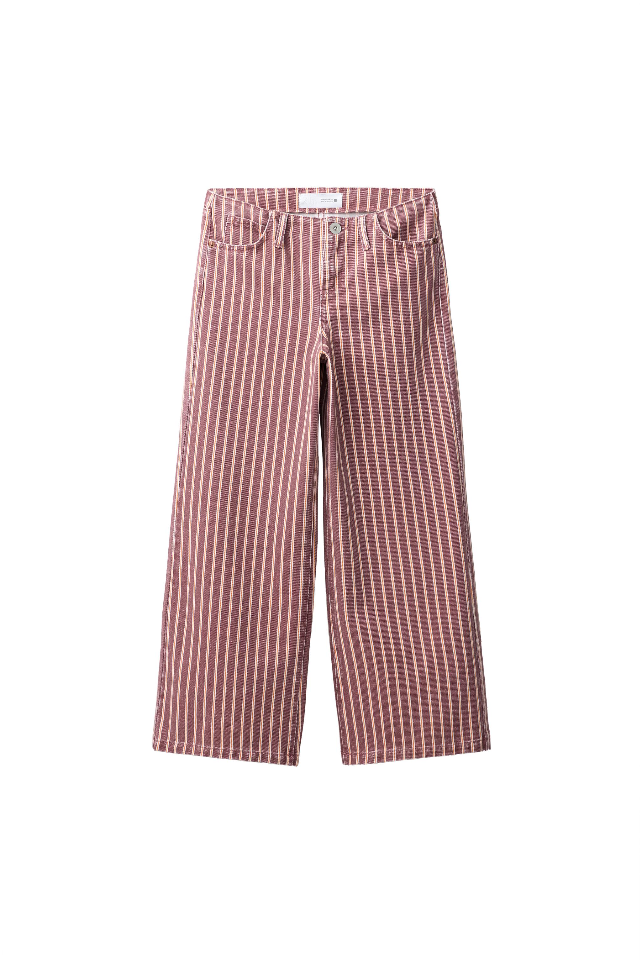 Джинсы с широкими штанинами с шлёвками для ремня — ZARA