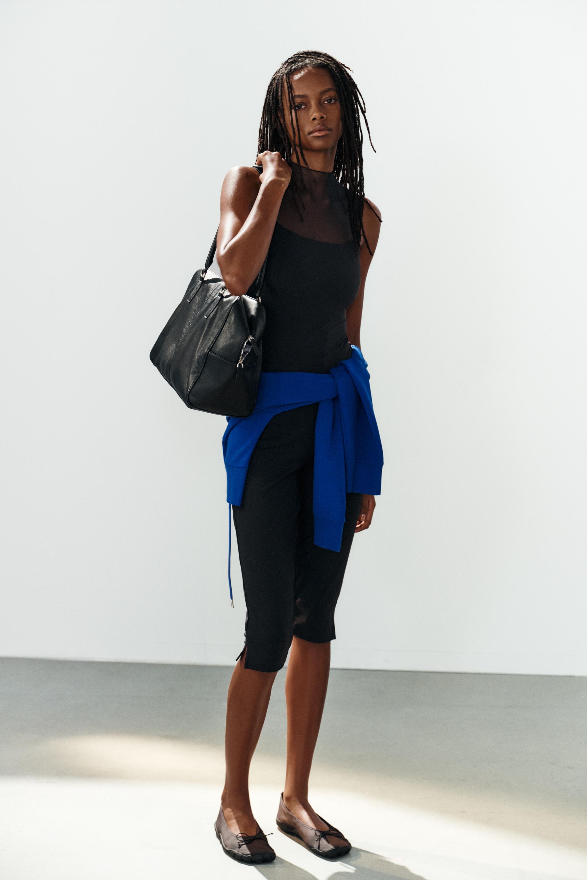 КОМБИНИРОВАННОЕ БОДИ ИЗ ТЮЛЯ — ZARA