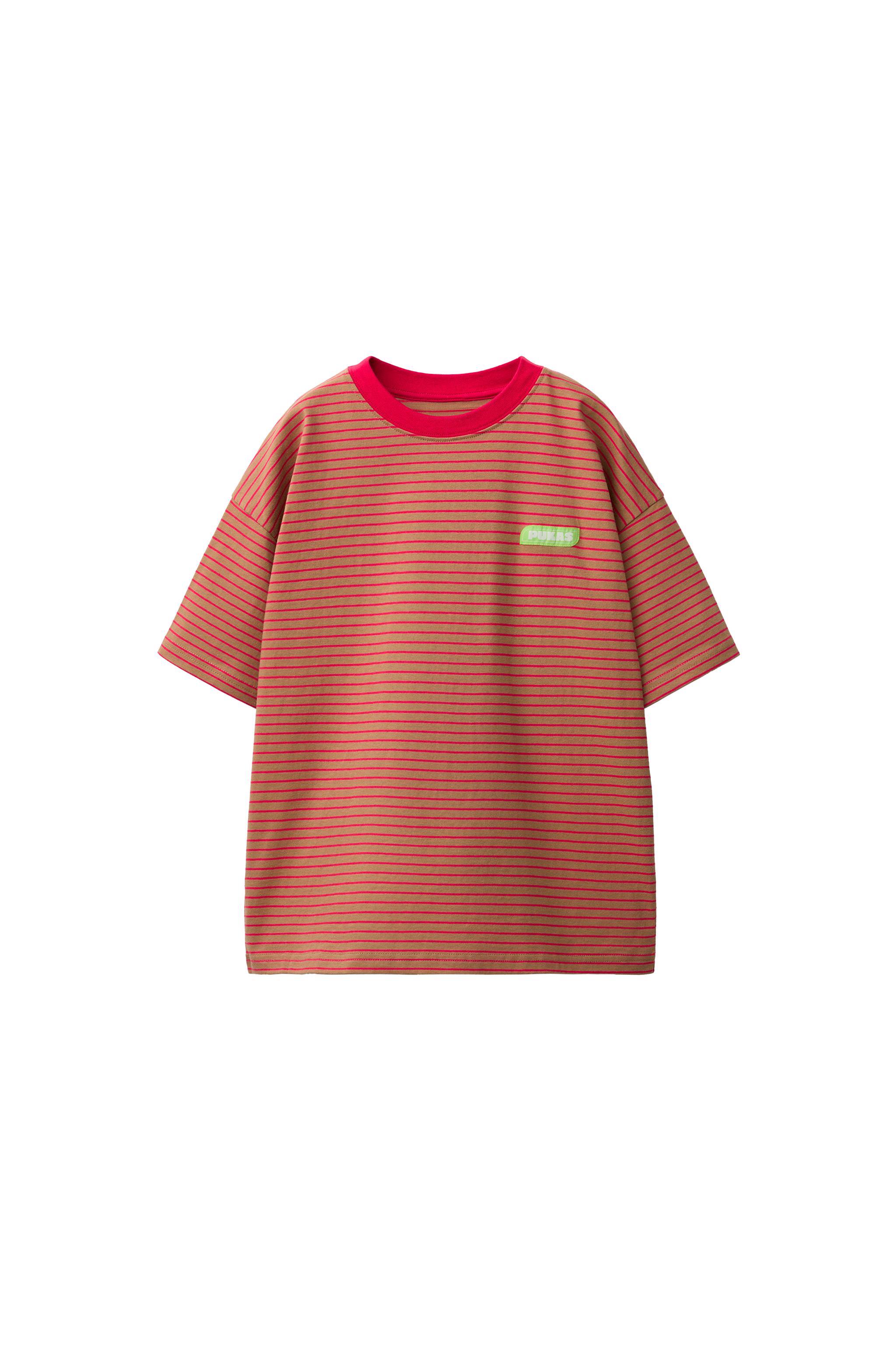 Футболка с принтом в полоску PUKAS SURF — ZARA