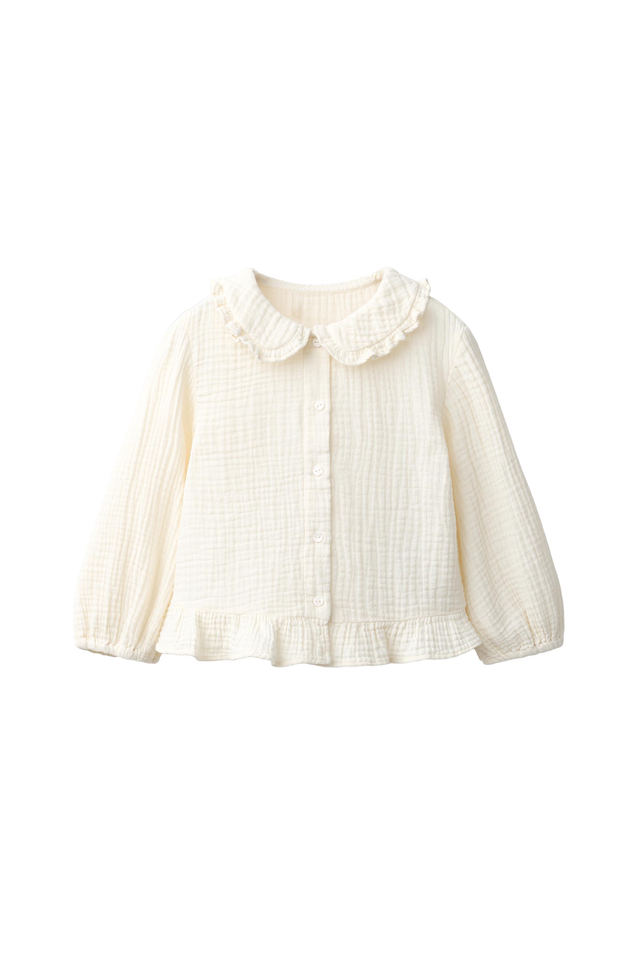 Фактурная рубашка с рюшами — ZARA