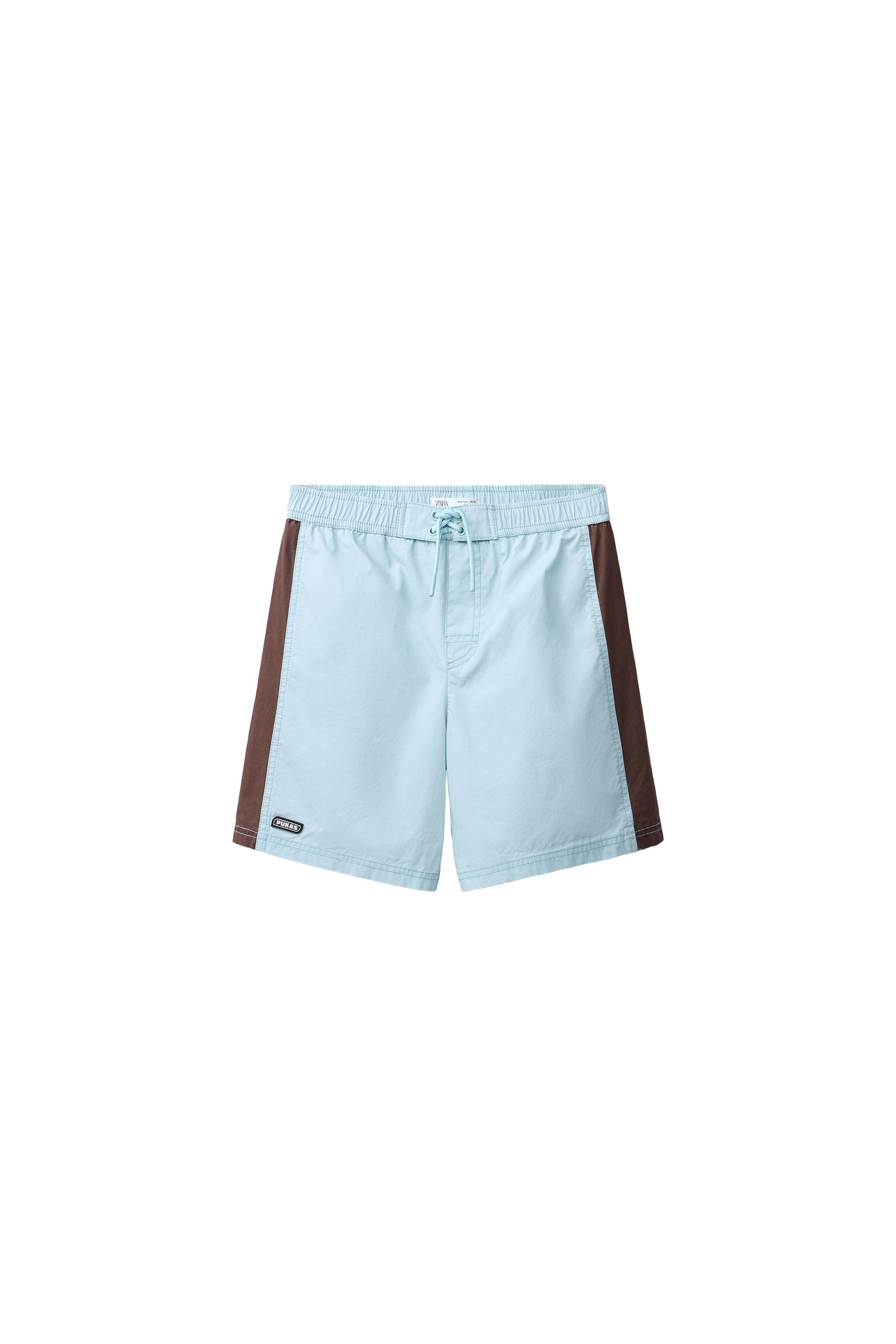 Шорты для плавания в стиле колор-блок PUKAS SURF на возраст 6-14 лет — ZARA