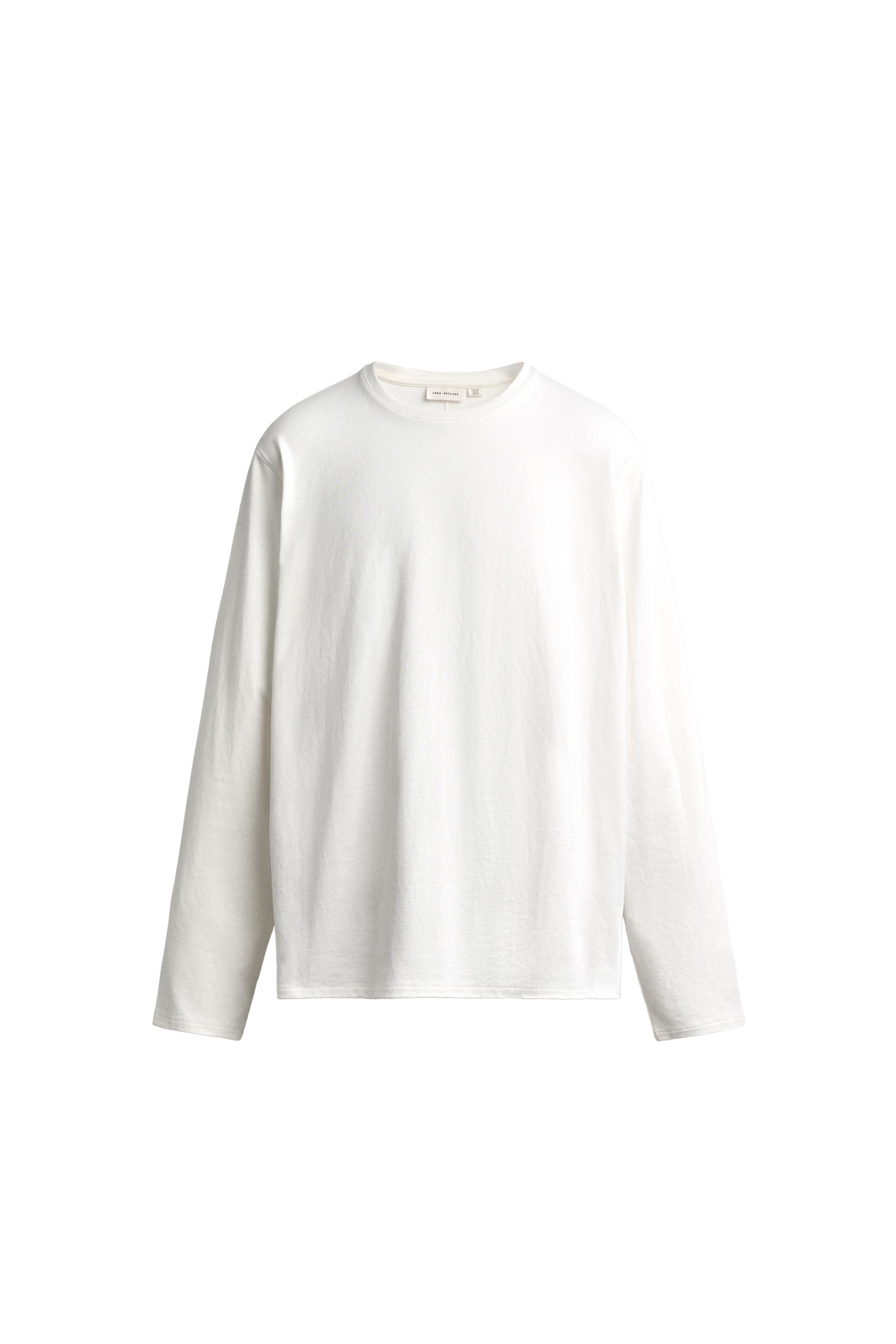 Футболка свободного кроя с длинным рукавом — ZARA