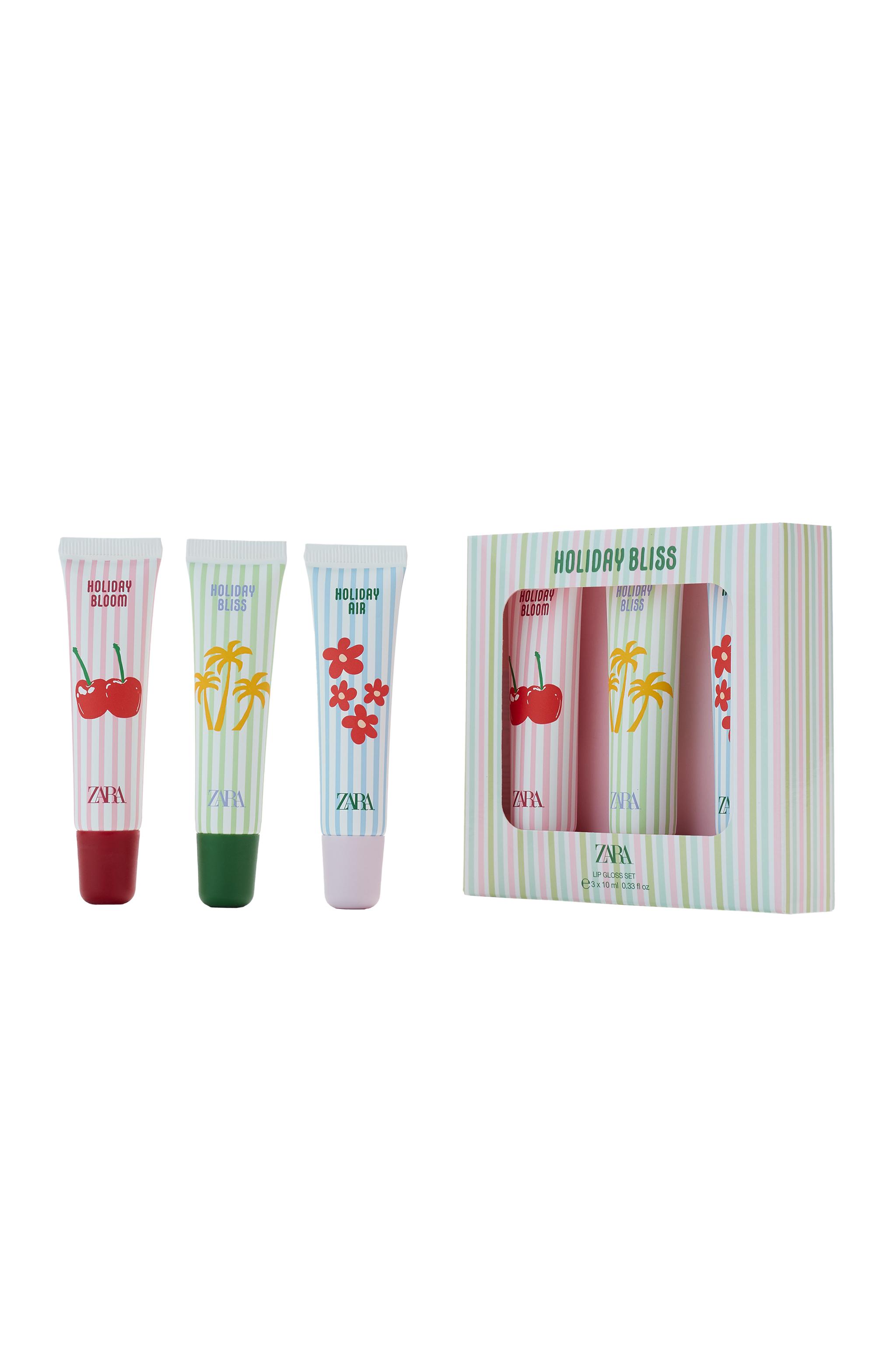 НАБОР БЛЕСКОВ ДЛЯ ГУБ HOLIDAY BLISS, 3 X 10 МЛ — ZARA