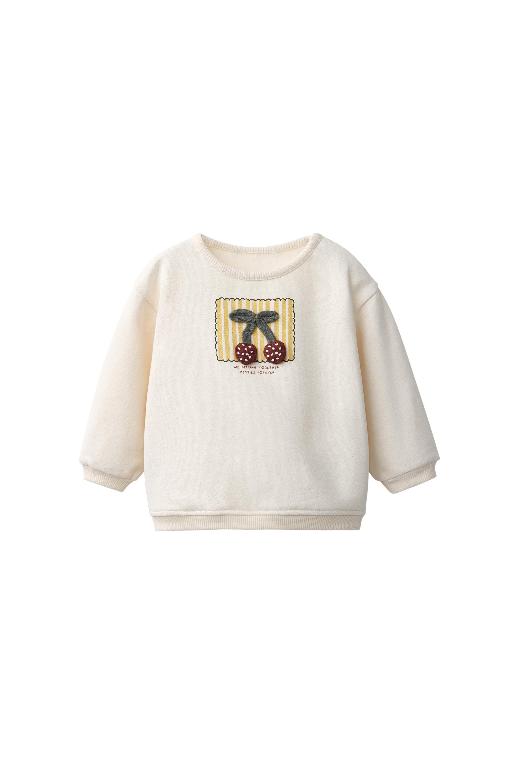 Свитшот с аппликацией вишни — ZARA