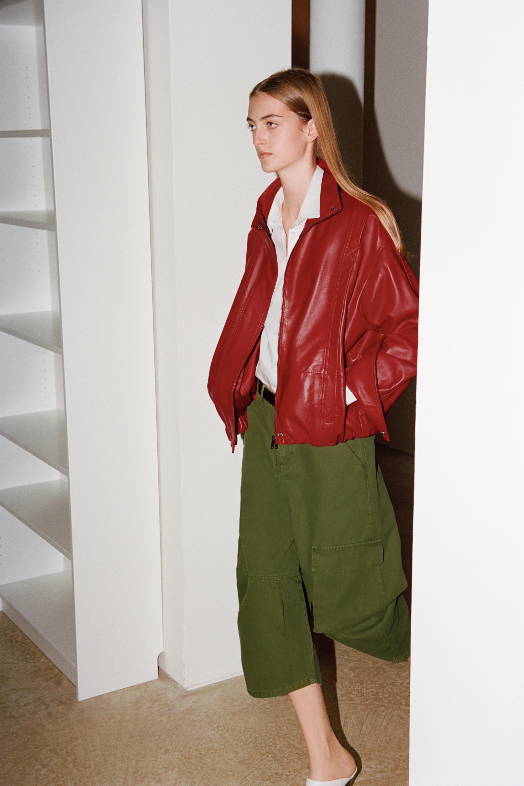 Кожаная куртка ZW COLLECTION — ZARA