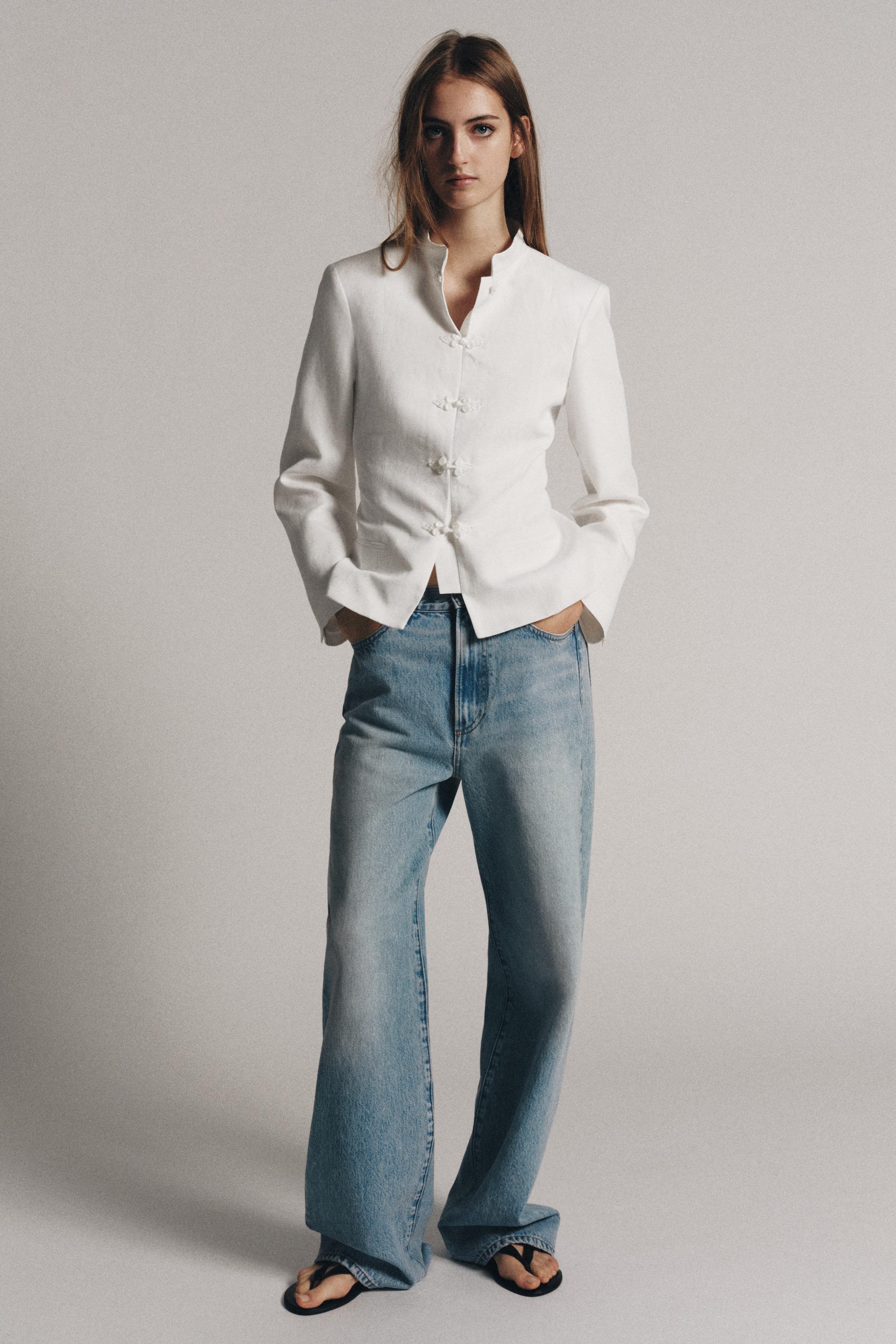 БЛЕЙЗЕР С БАСКОЙ И ЗАСТЕЖКОЙ-АЛМАР — ZW COLLECTION — ZARA