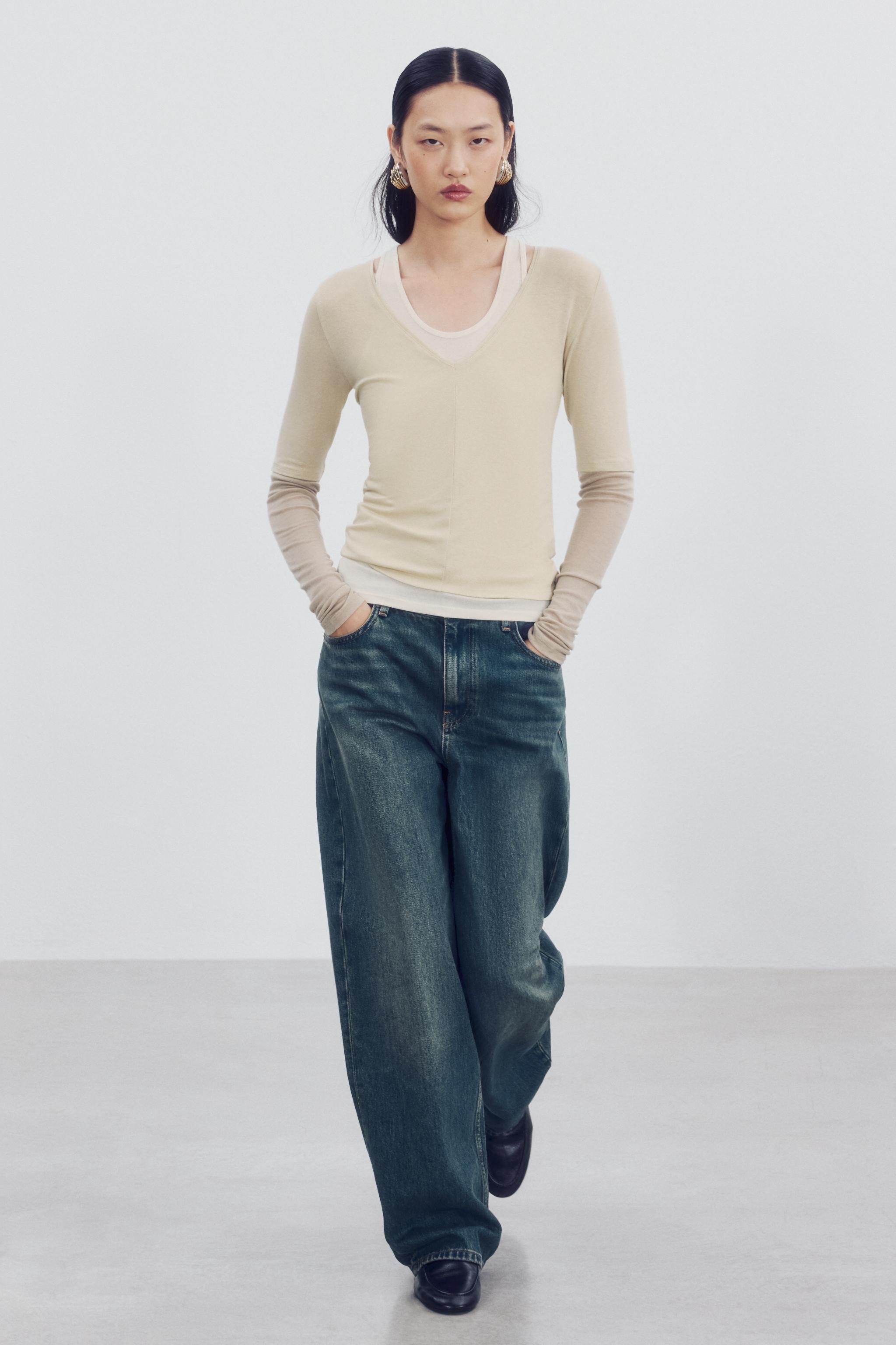ФУТБОЛКА С ТРОЙНЫМИ ДЛИННЫМИ РУКАВАМИ — ZARA
