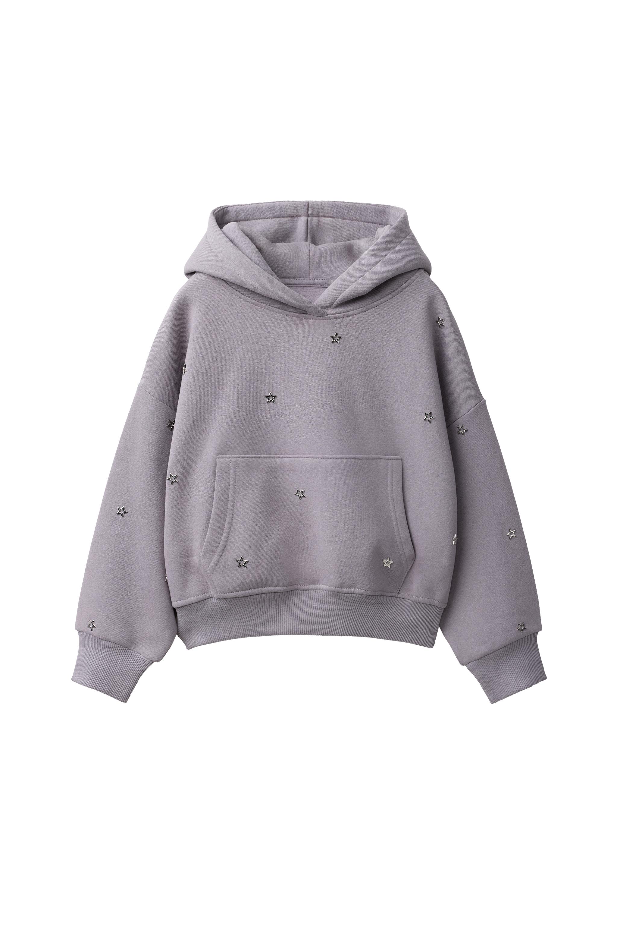 Худи со звёздными заклёпками — ZARA