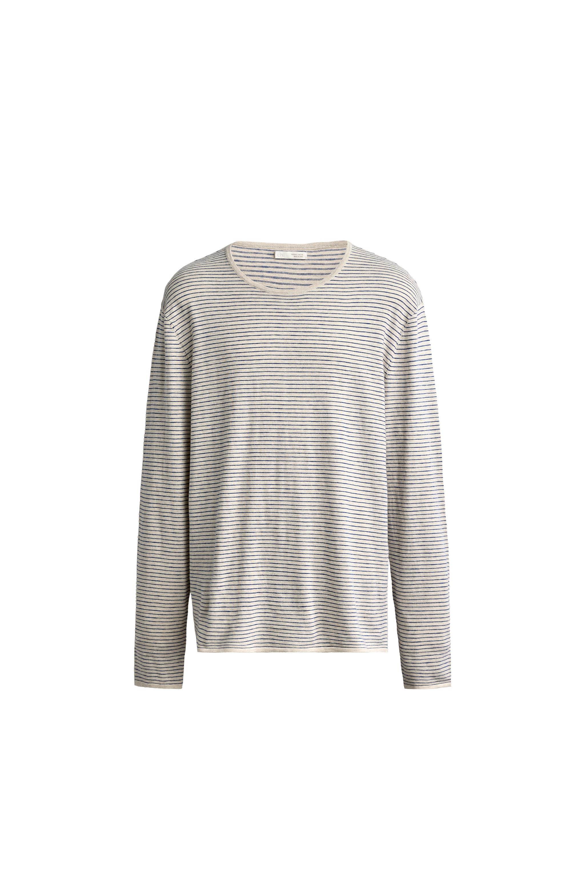 ЛЕГКИЙ ЖАККАРДОВЫЙ СВИТЕР В ПОЛОСКУ — ZARA