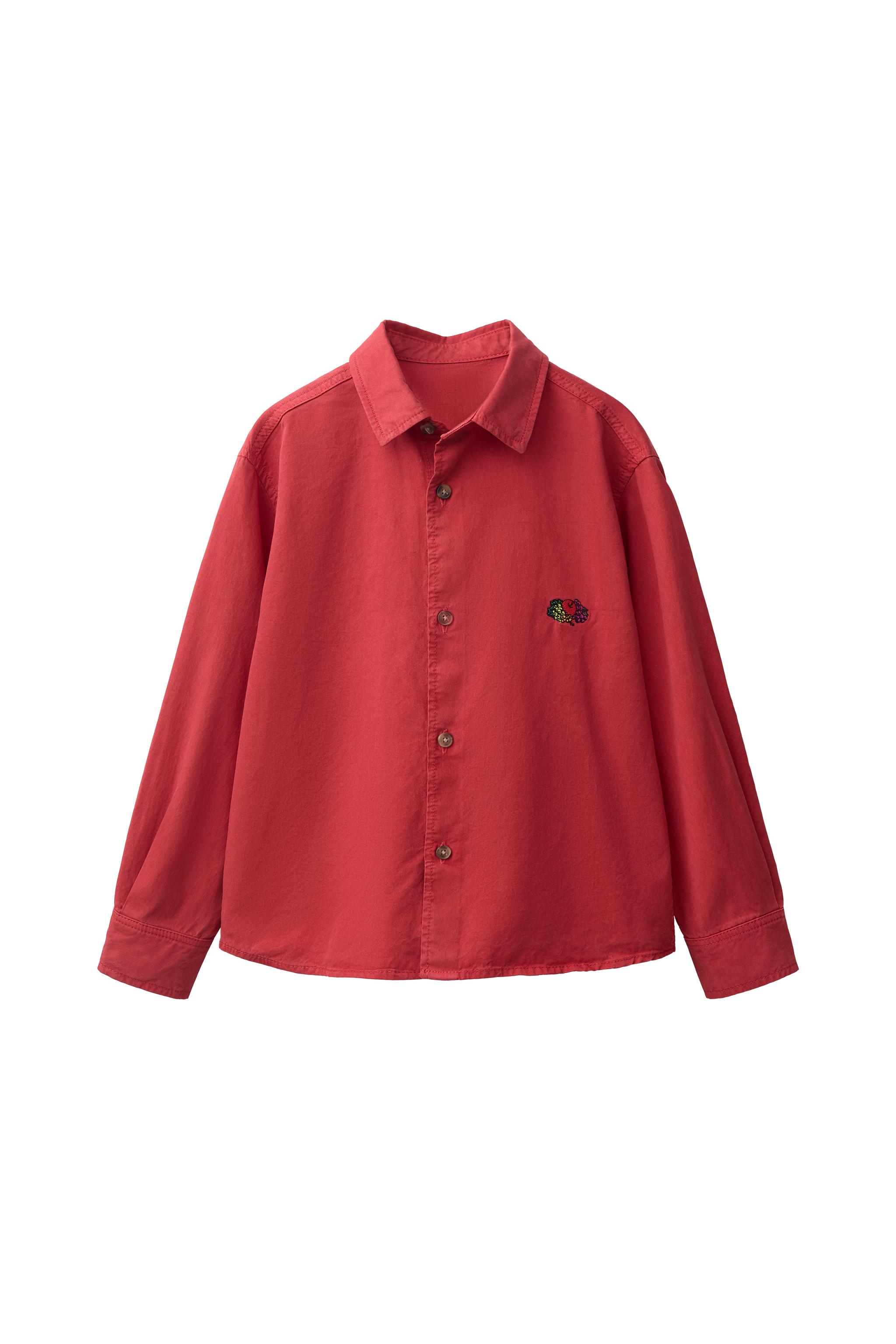 Рубашка свободного кроя с вышивкой Fruit of the Loom™ — ZARA