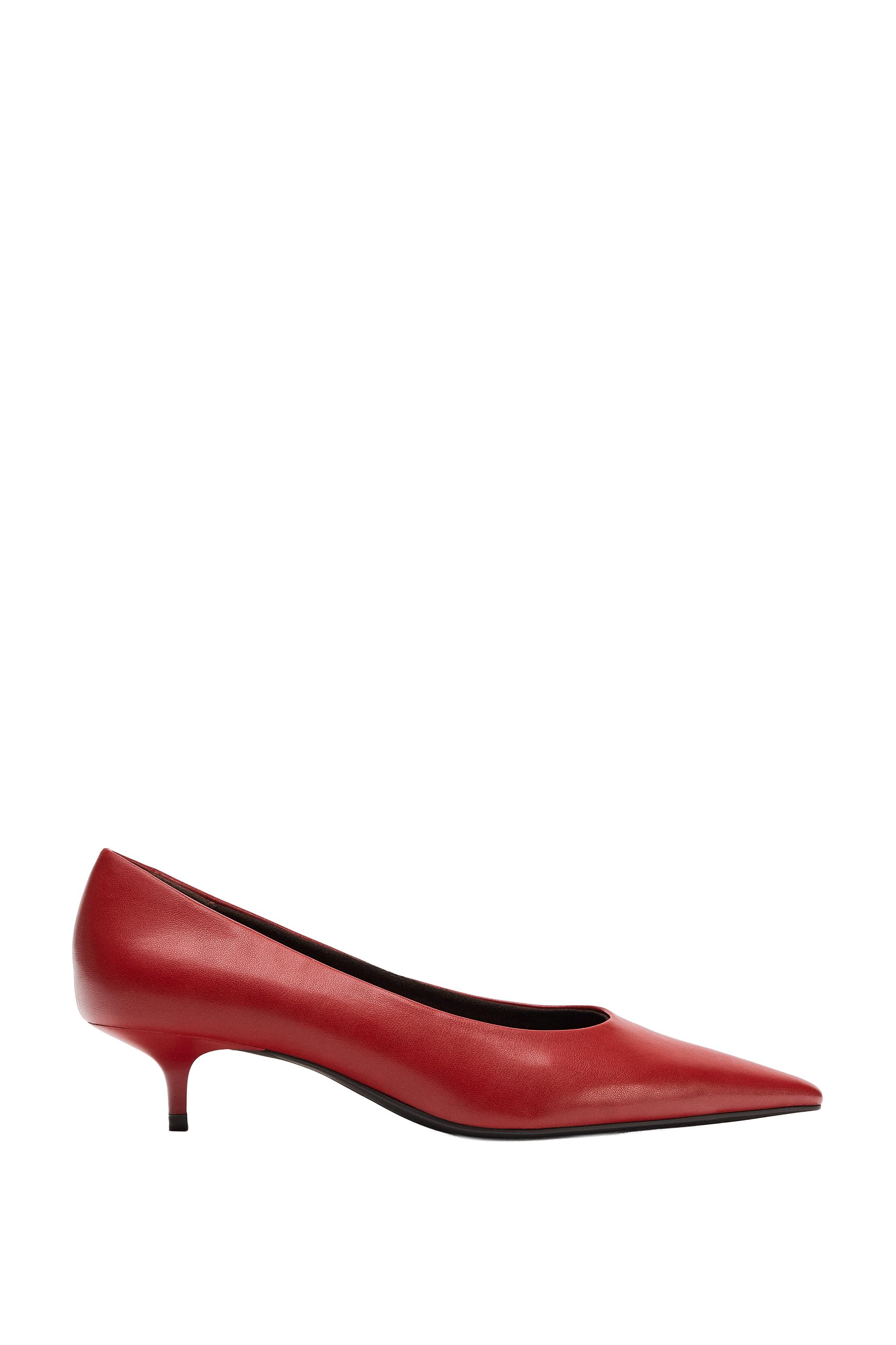 POINTED KITTEN HEEL SHOES — ZARA