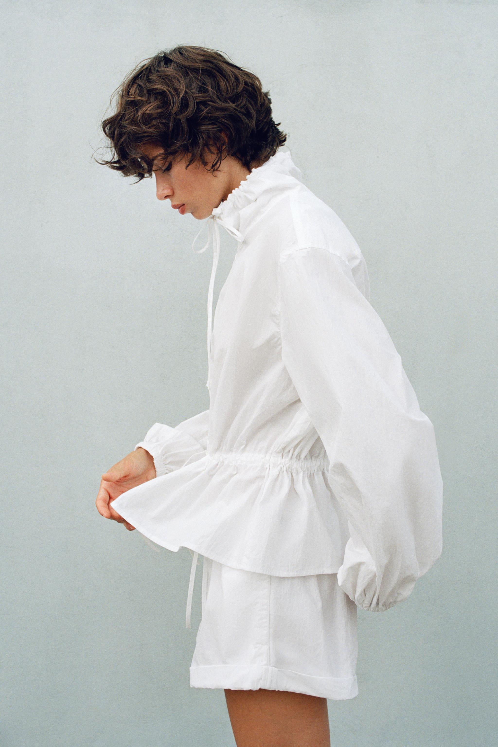НЕЙЛОНОВЫЕ ШОРТЫ С ОТВОРОТАМИ — ZARA