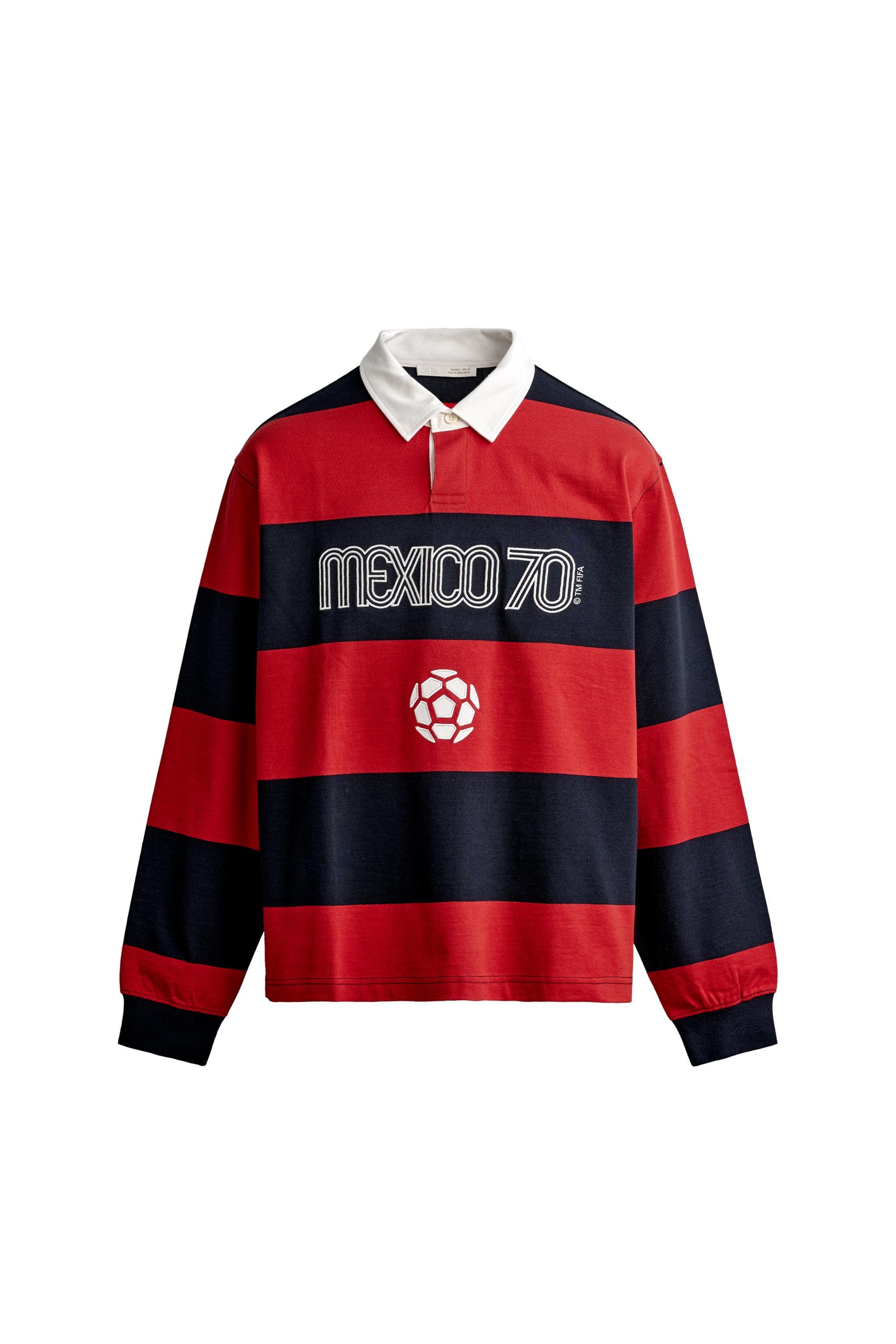 Рубашка поло в полоску FIFA CLASSICS MEXICO 70 FIFA WORLD CUP™ — ZARA