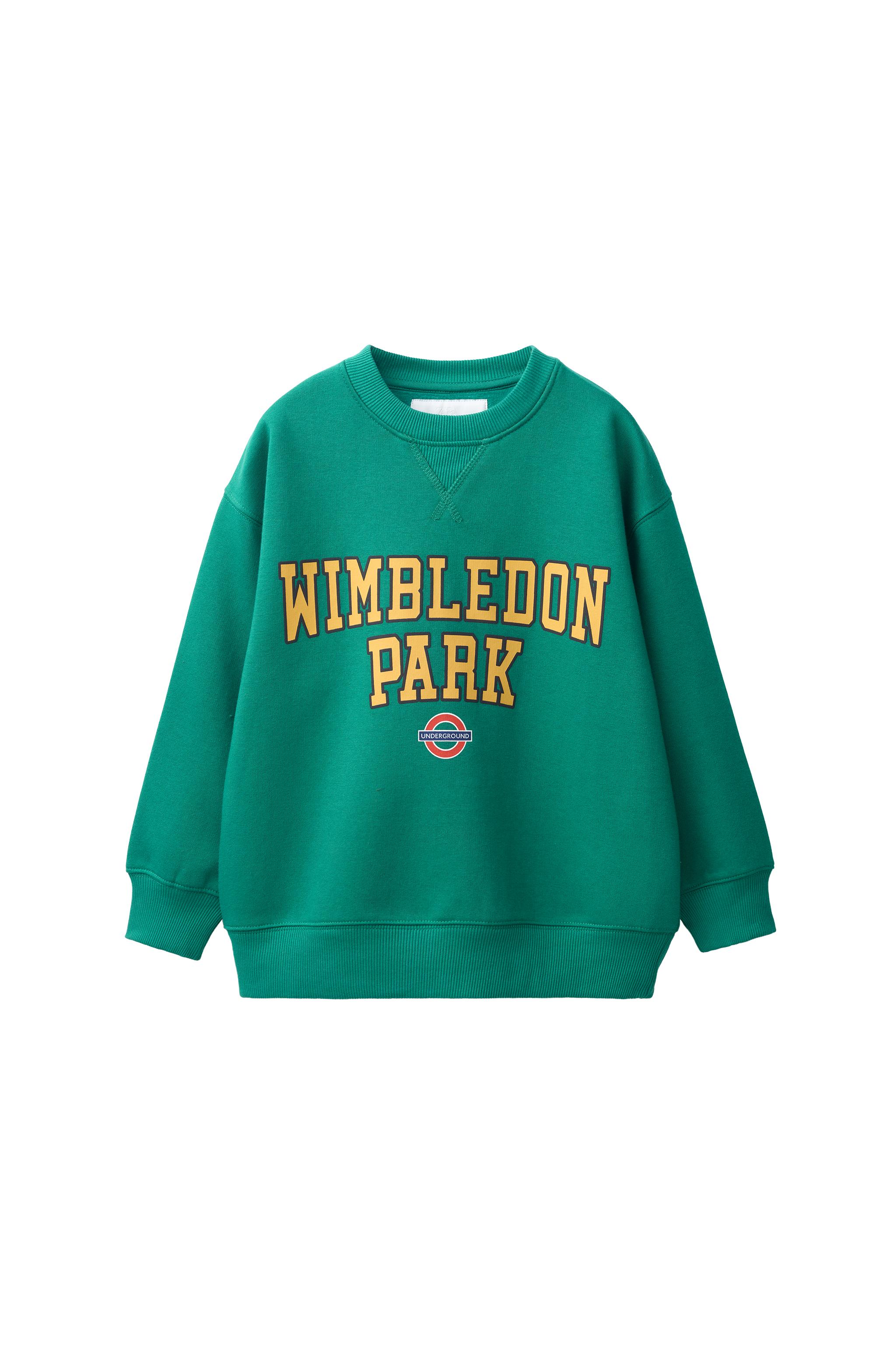 Свитшот со слоганом TRANSPORT FOR LONDON © WIMBLEDON PARK — ZARA