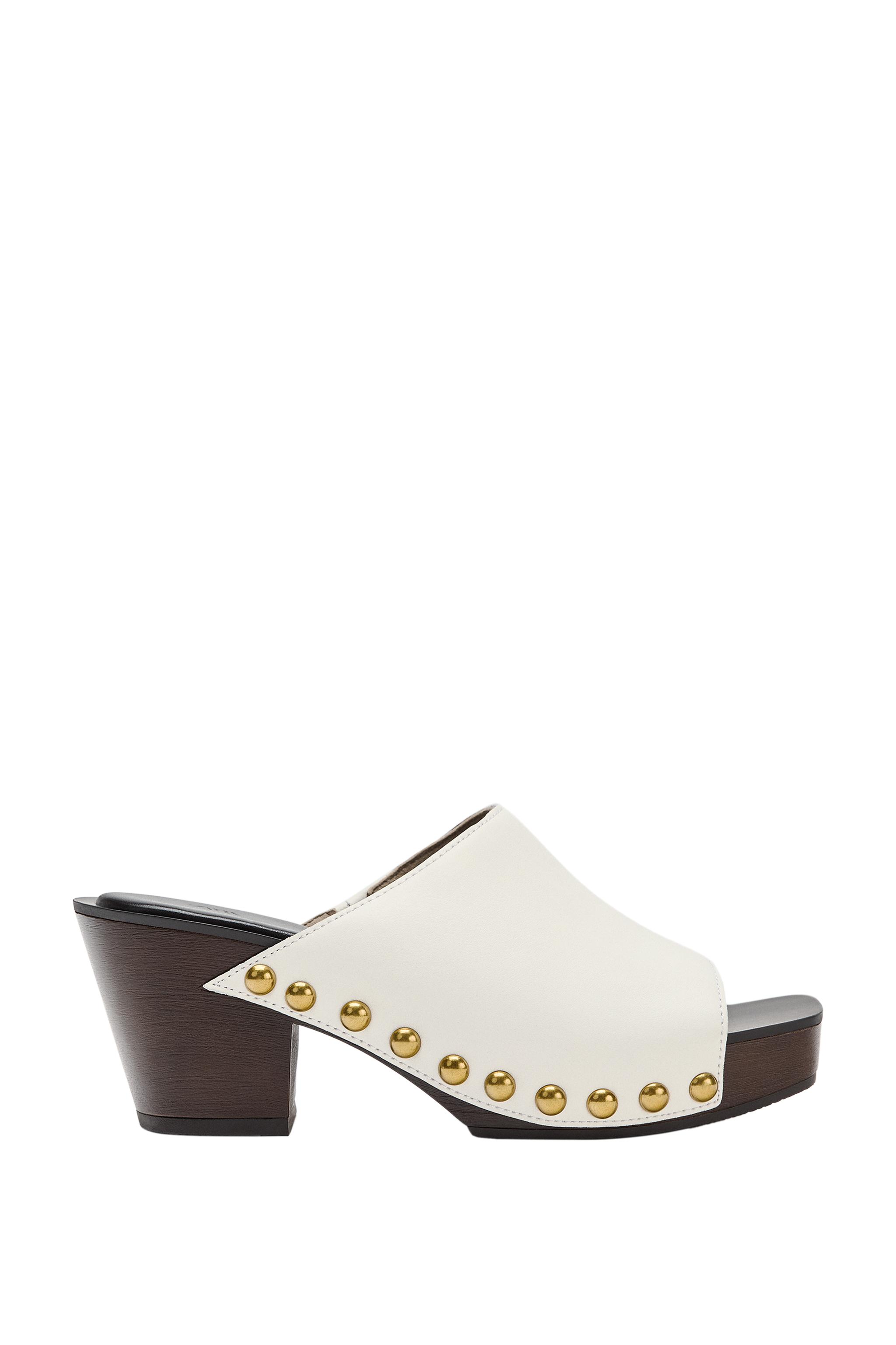 КОЖАНЫЕ ТАНКЕТКИ С ЗАКЛЕПКАМИ LIMITED EDITION — ZARA