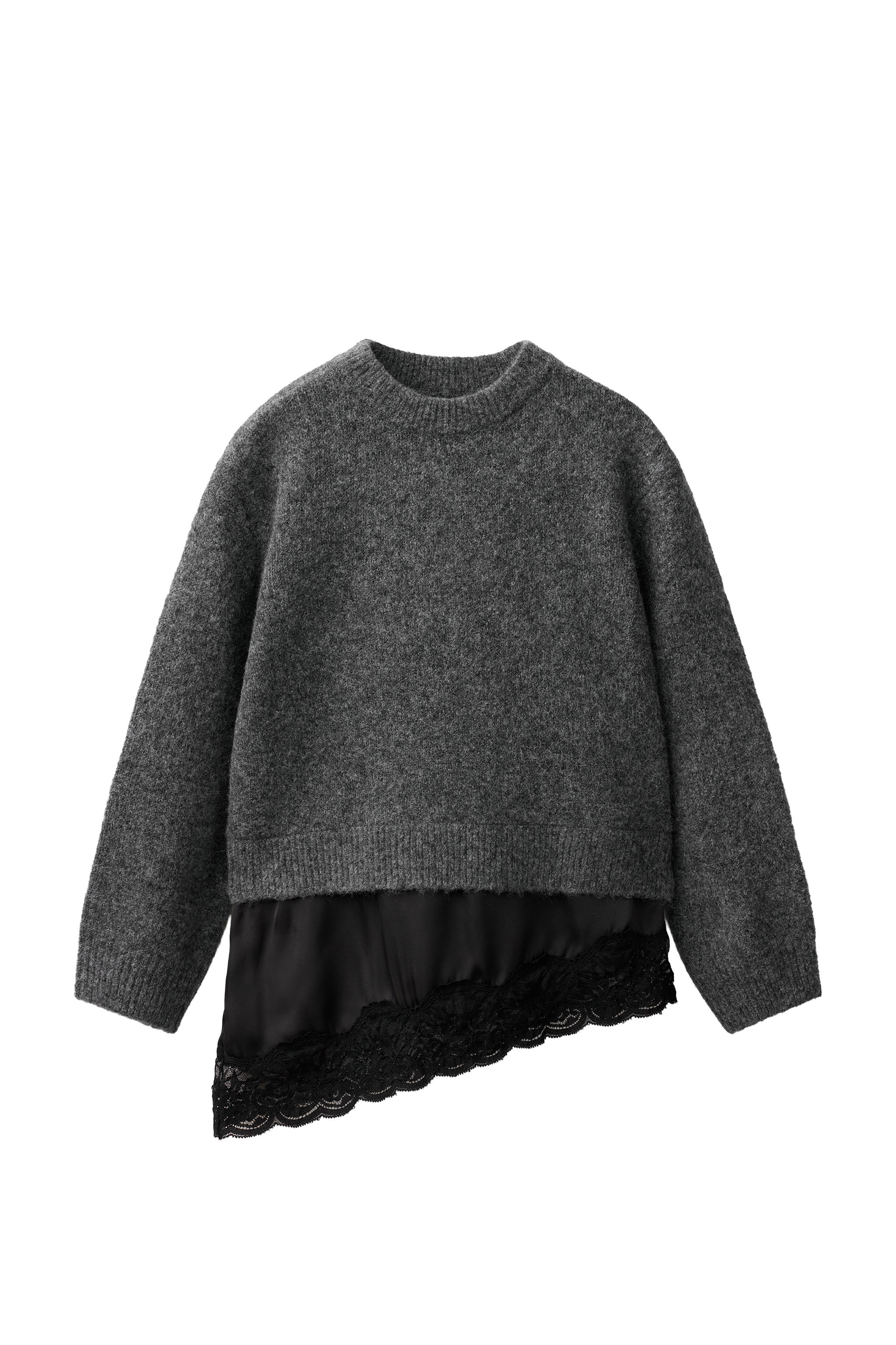 COMBINED LACE JUMPER — ZARA