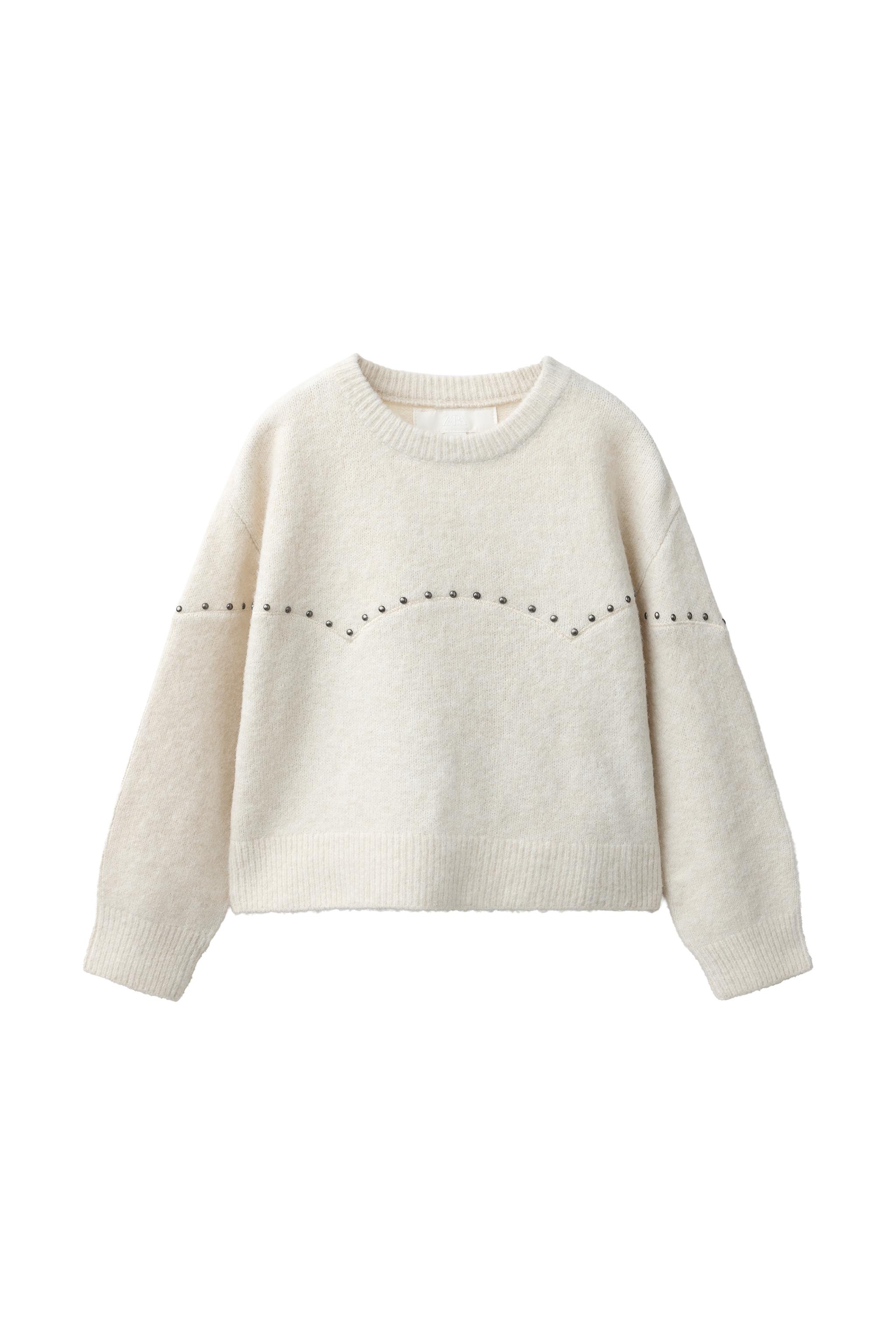 Джемпер с заклёпками — ZARA