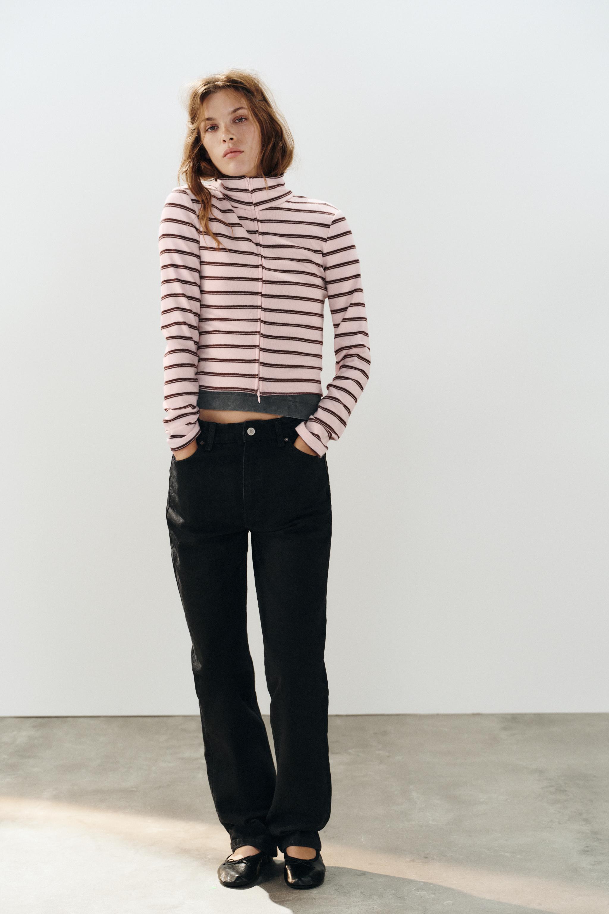 TRF COMFORT HIGH-WAIST SLIM FIT JEANS — ZARA