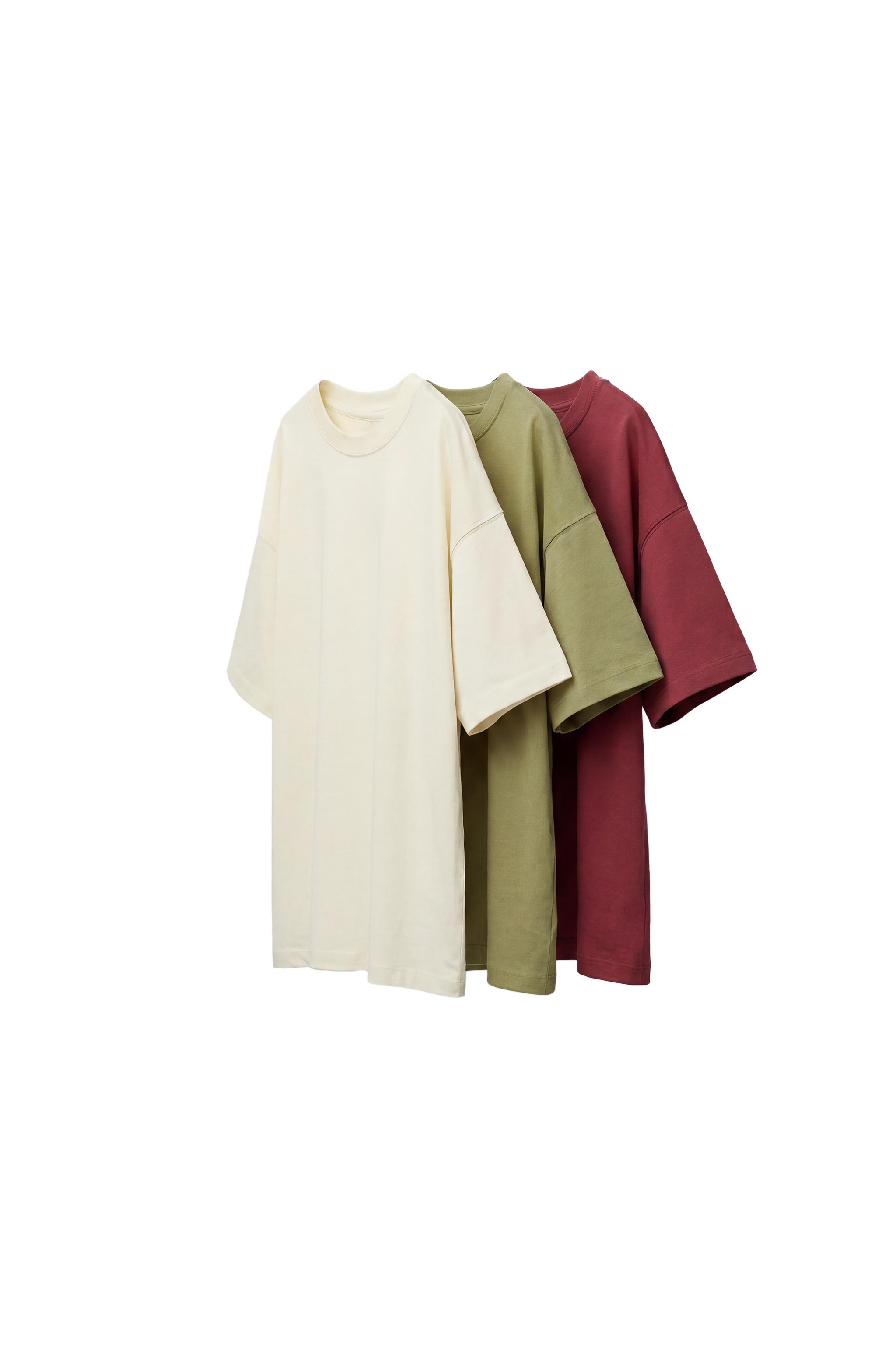 Набор из 3 однотонных футболок — ZARA