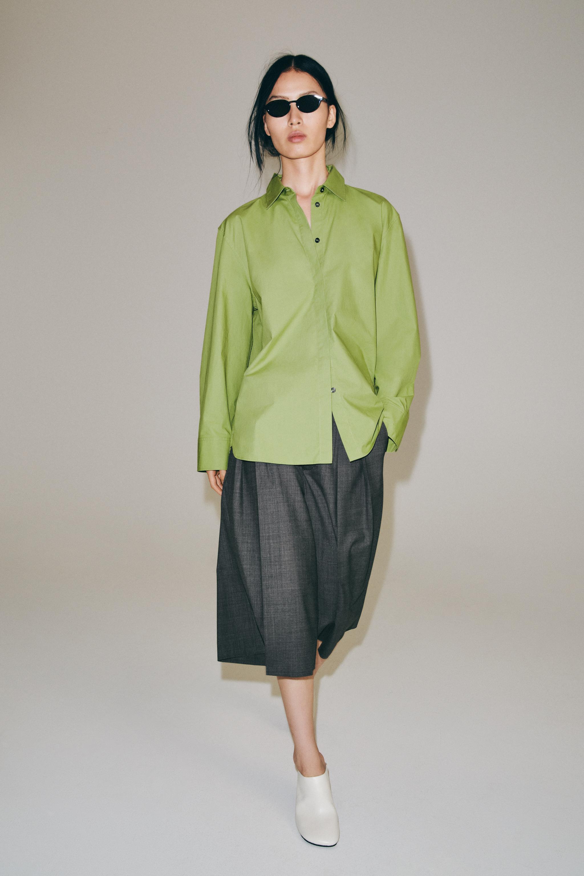 ZW COLLECTION рубашка из поплина — ZARA
