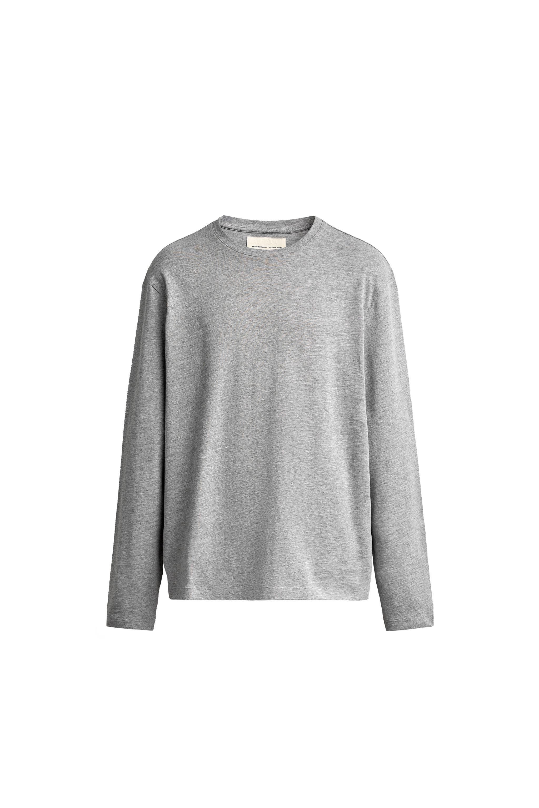Футболка классического кроя с длинным рукавом — ZARA