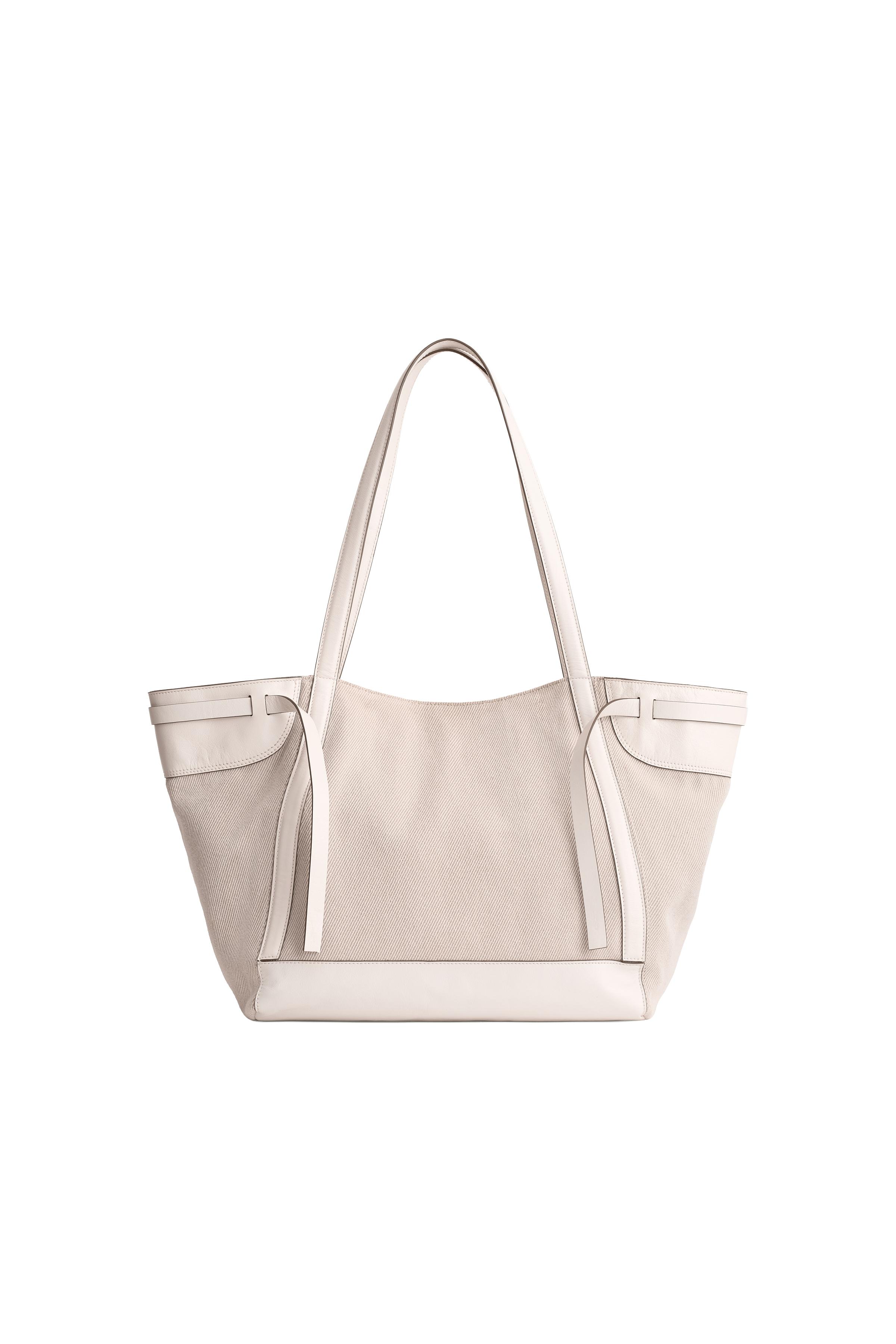 ШОППЕР ИЗ ПАРУСИНЫ С РЕМНЯМИ — ZARA