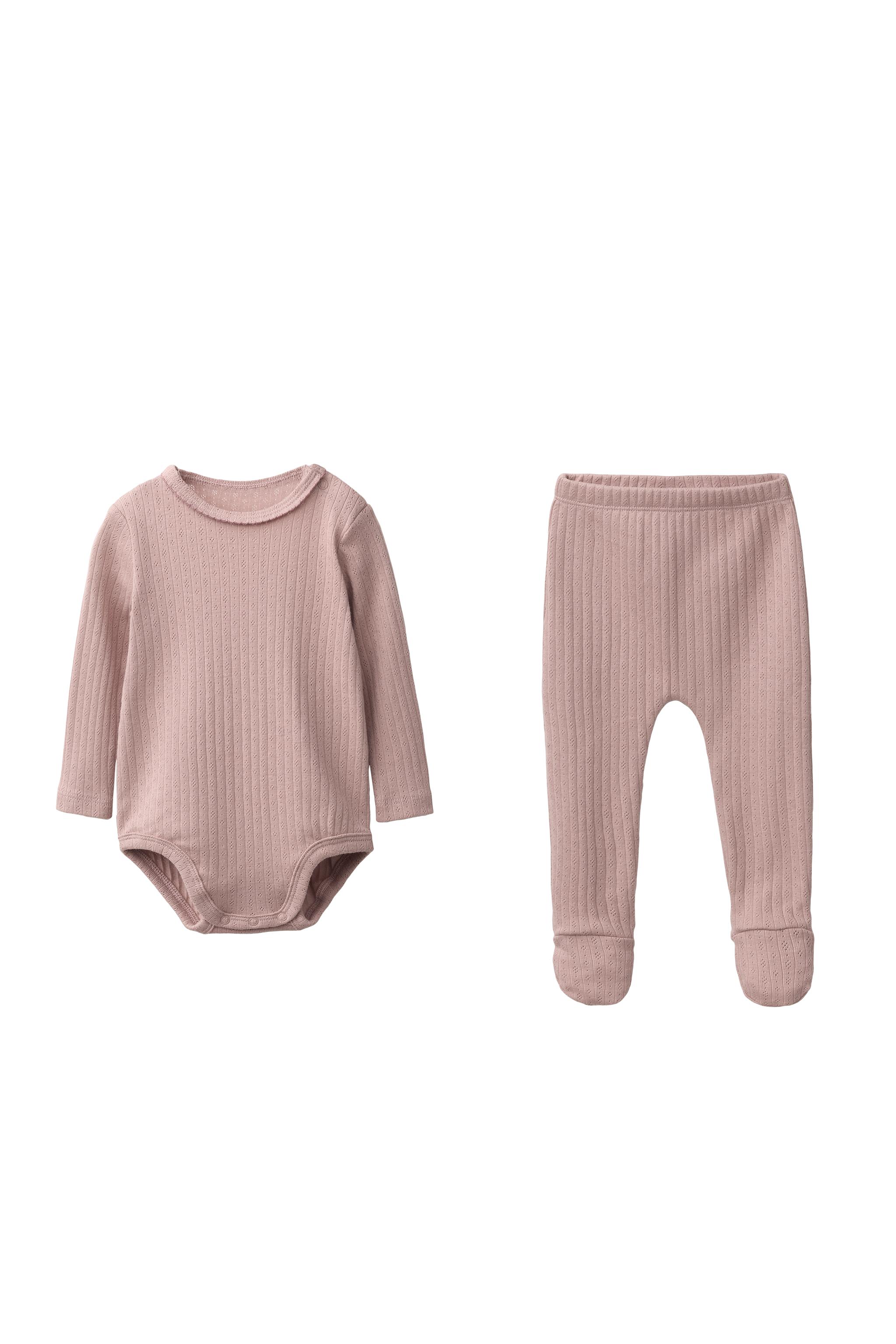 Боди из рубчатой ткани + леггинсы с следками — ZARA