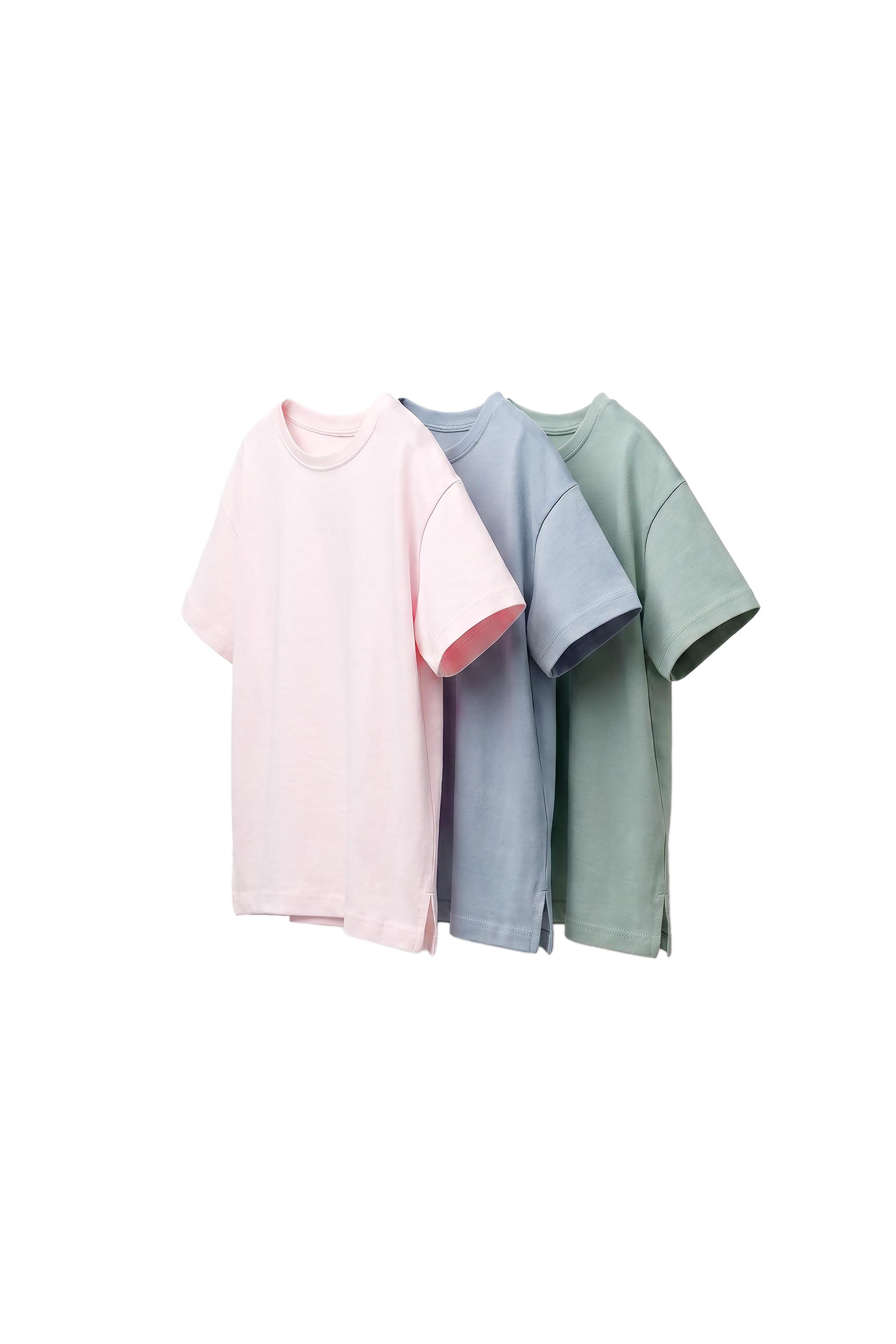 Набор из 3 однотонных футболок — ZARA