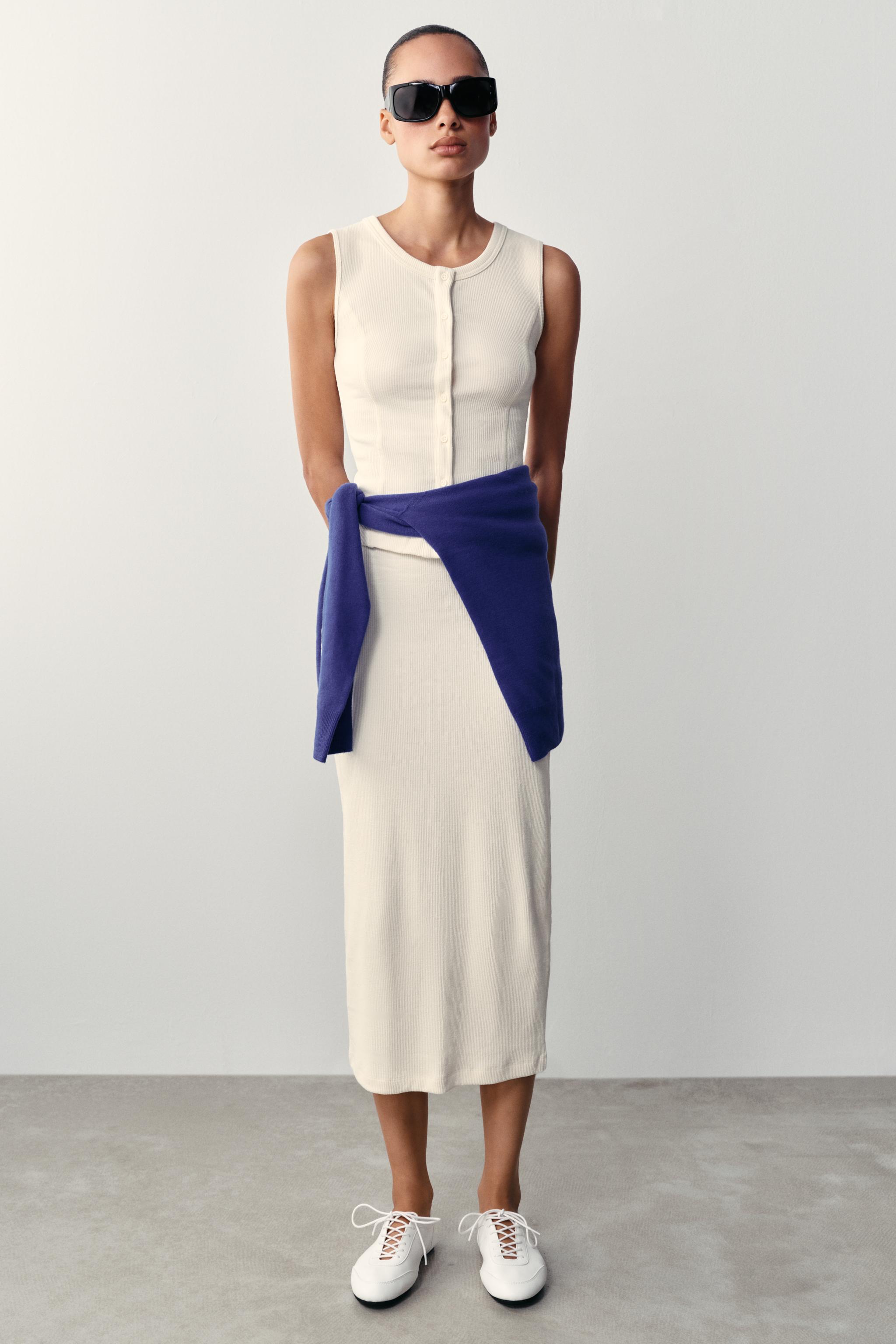 ПРЯМАЯ ЮБКА В РУБЧИК — ZARA