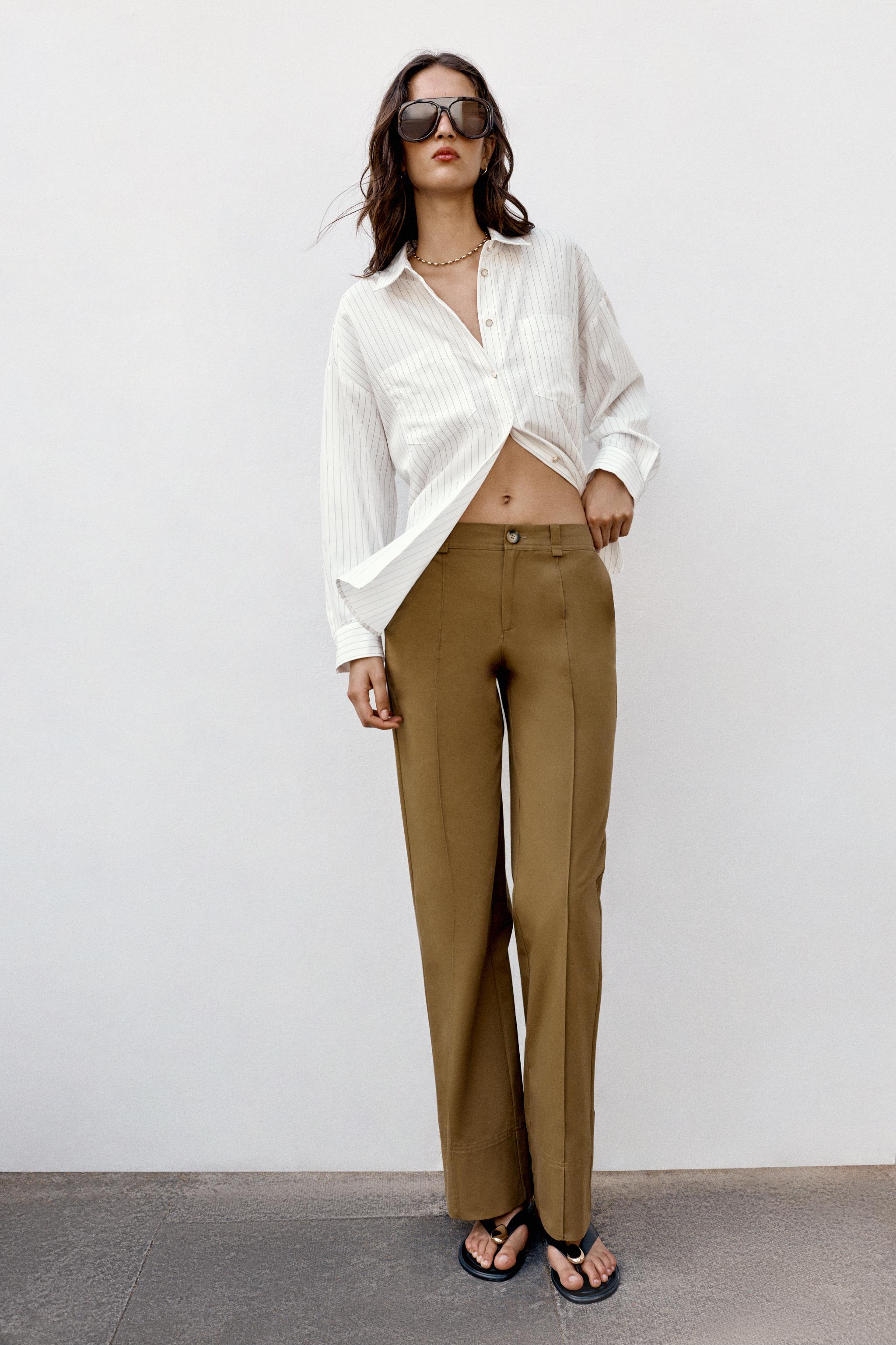 БРЮКИ BOOTCUT С ДЕКОРАТИВНОЙ СТРОЧКОЙ — ZARA