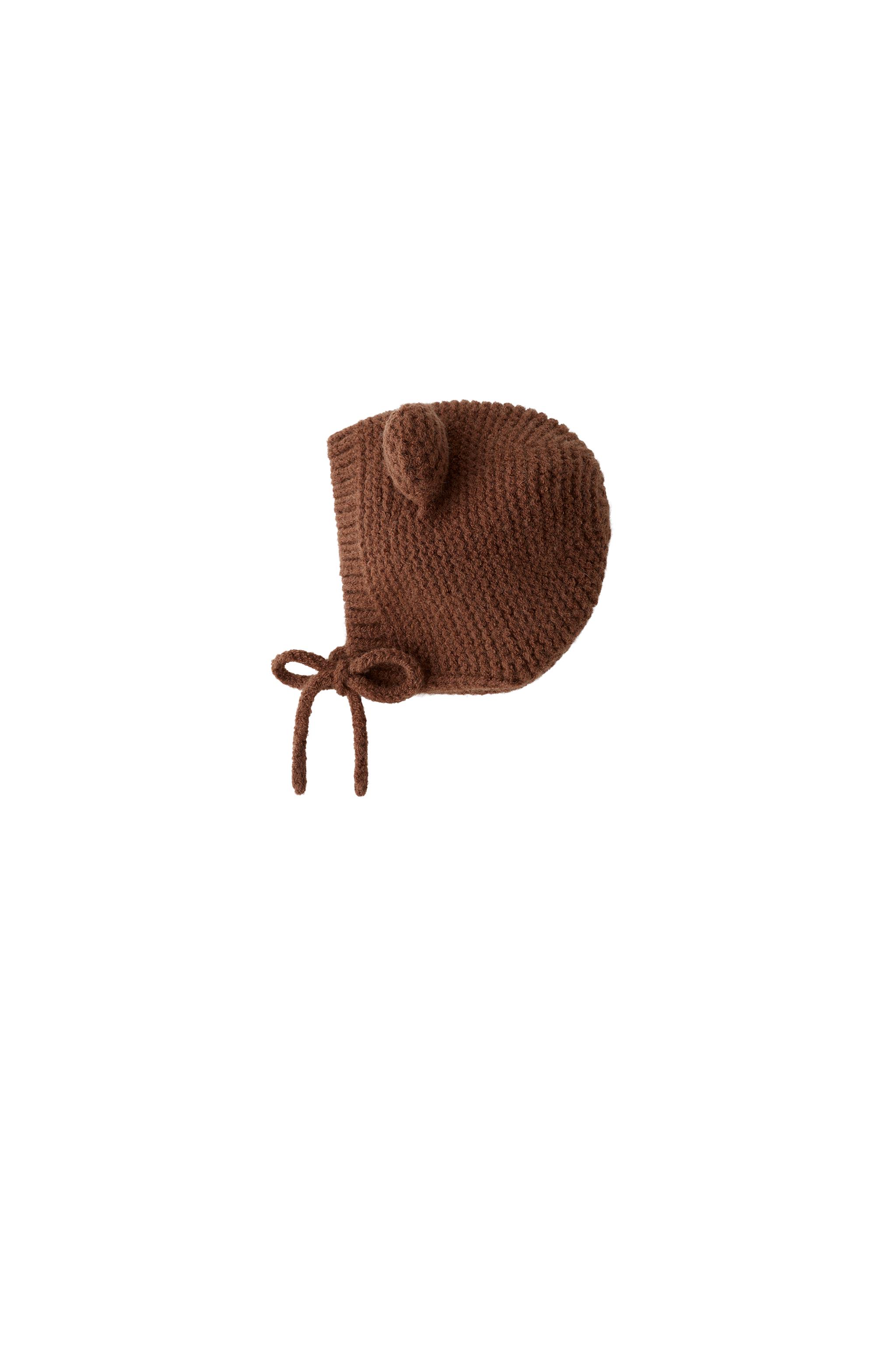 KNIT HAT WITH EARS — ZARA