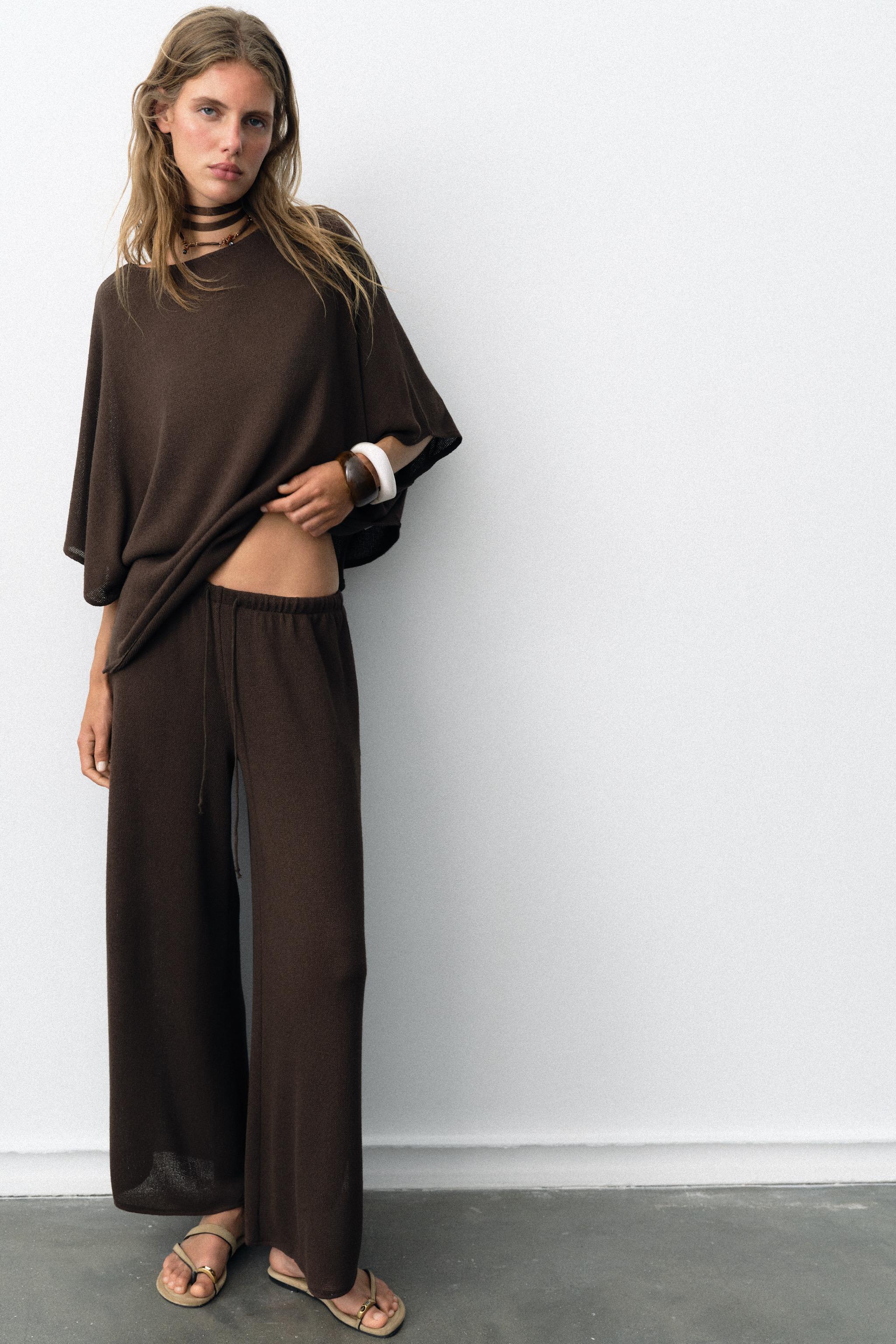 Брюки с разрезами в стиле кантри — ZARA