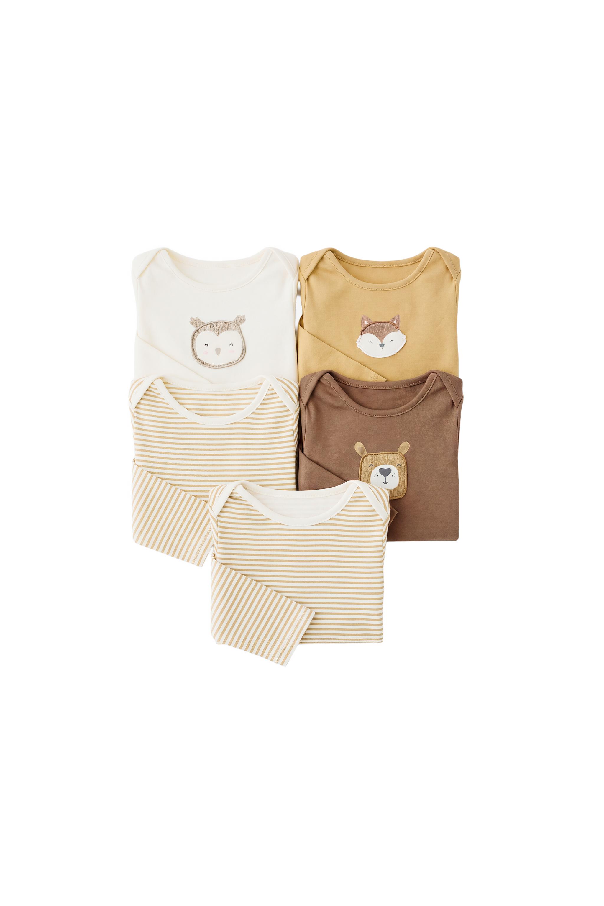 5-PACK OF STRIPED BODYSUITS — ZARA