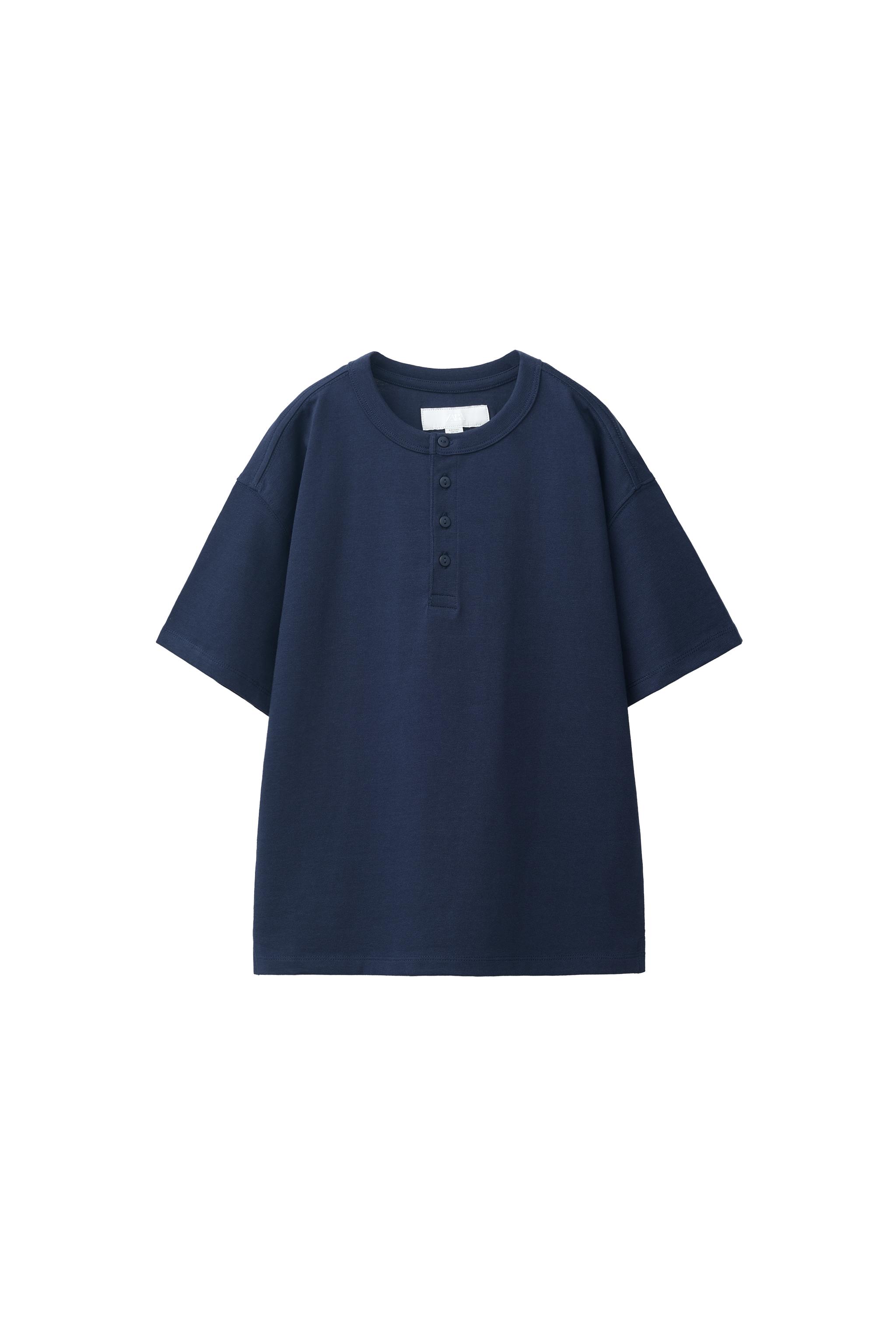 Рубашка поло с воротником-хенли — ZARA