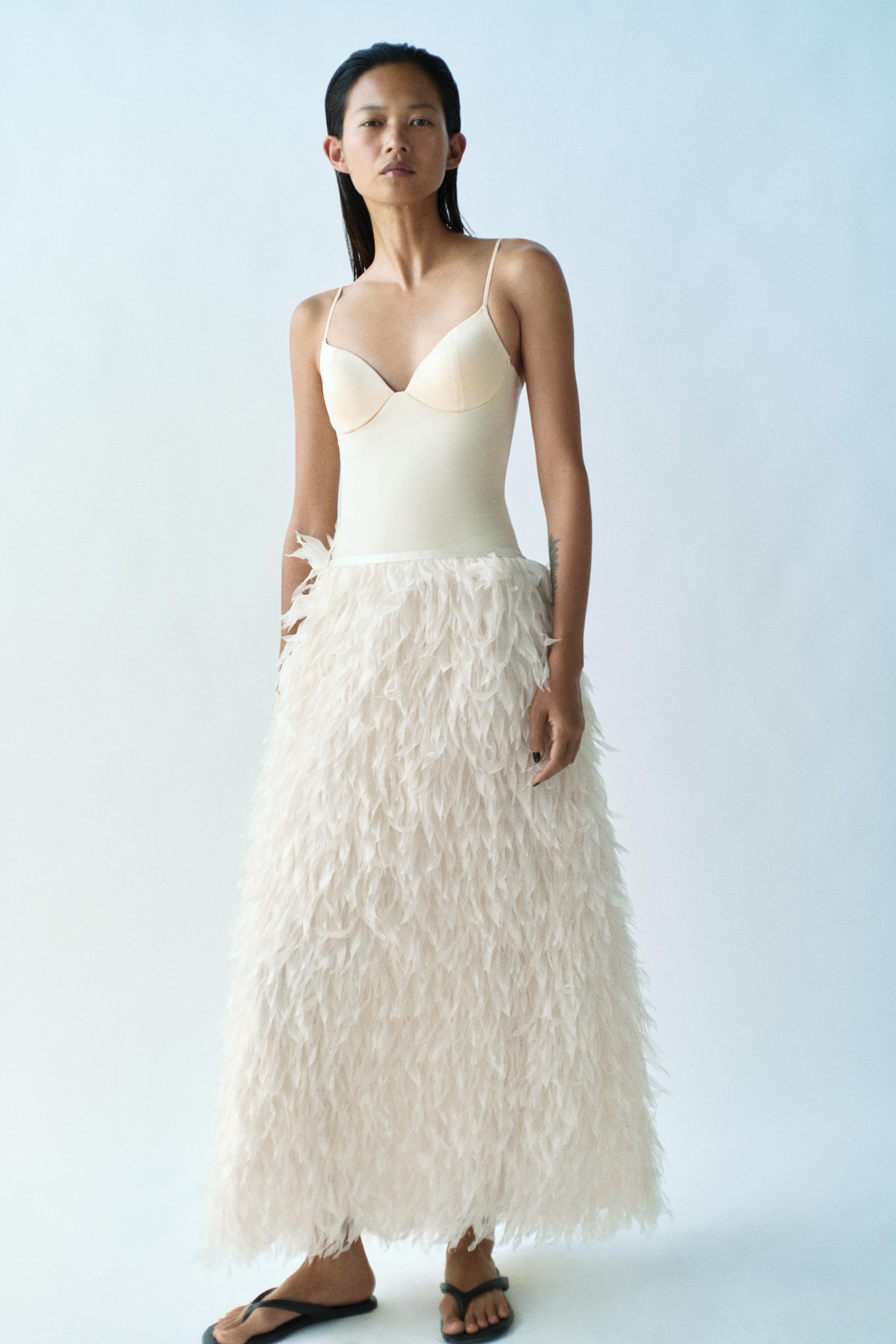 Юбка ZW COLLECTION LIMITED EDITION FEATHER — ZARA