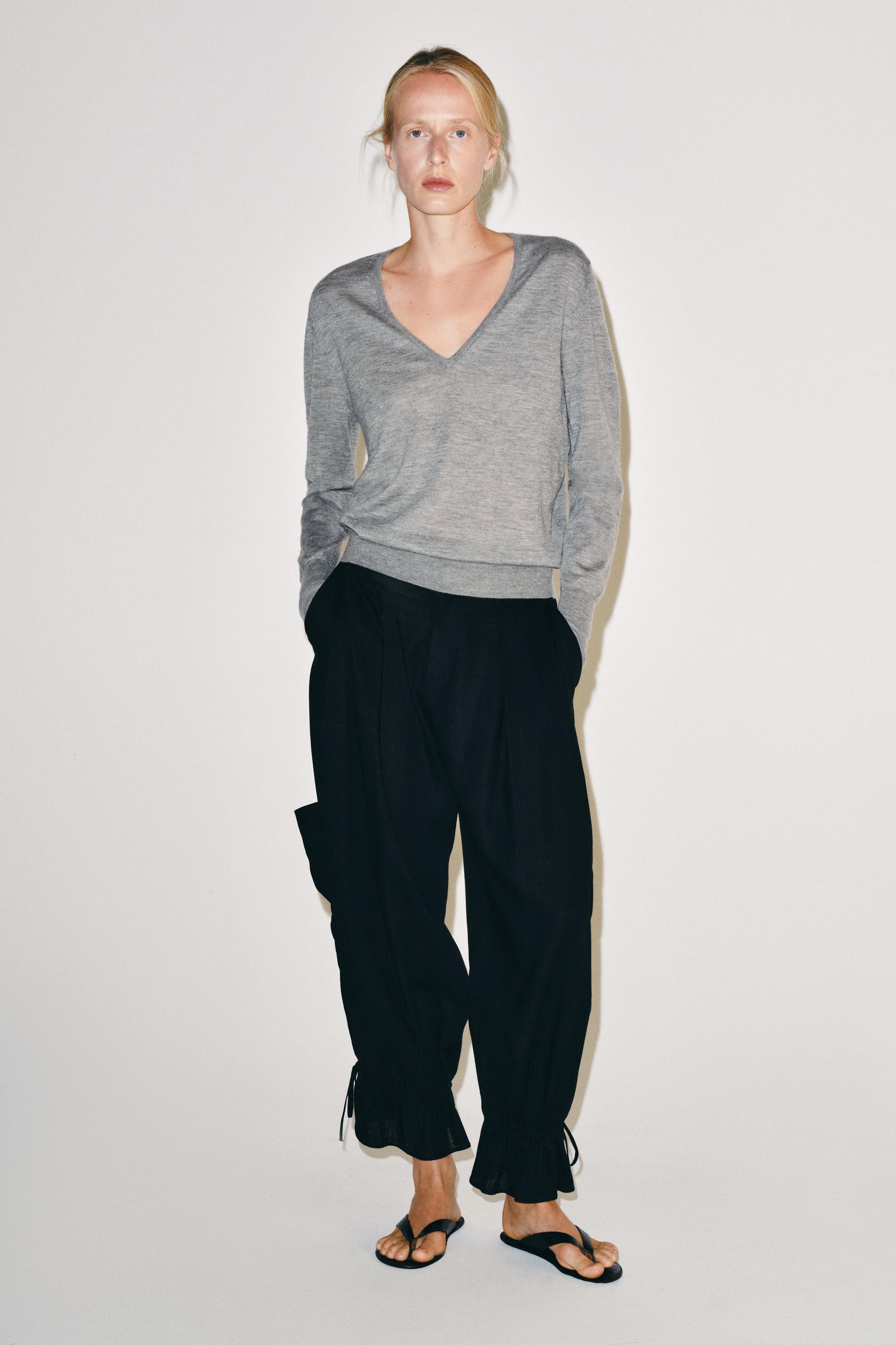 Брюки-шаровары ZW COLLECTION с завязками — ZARA